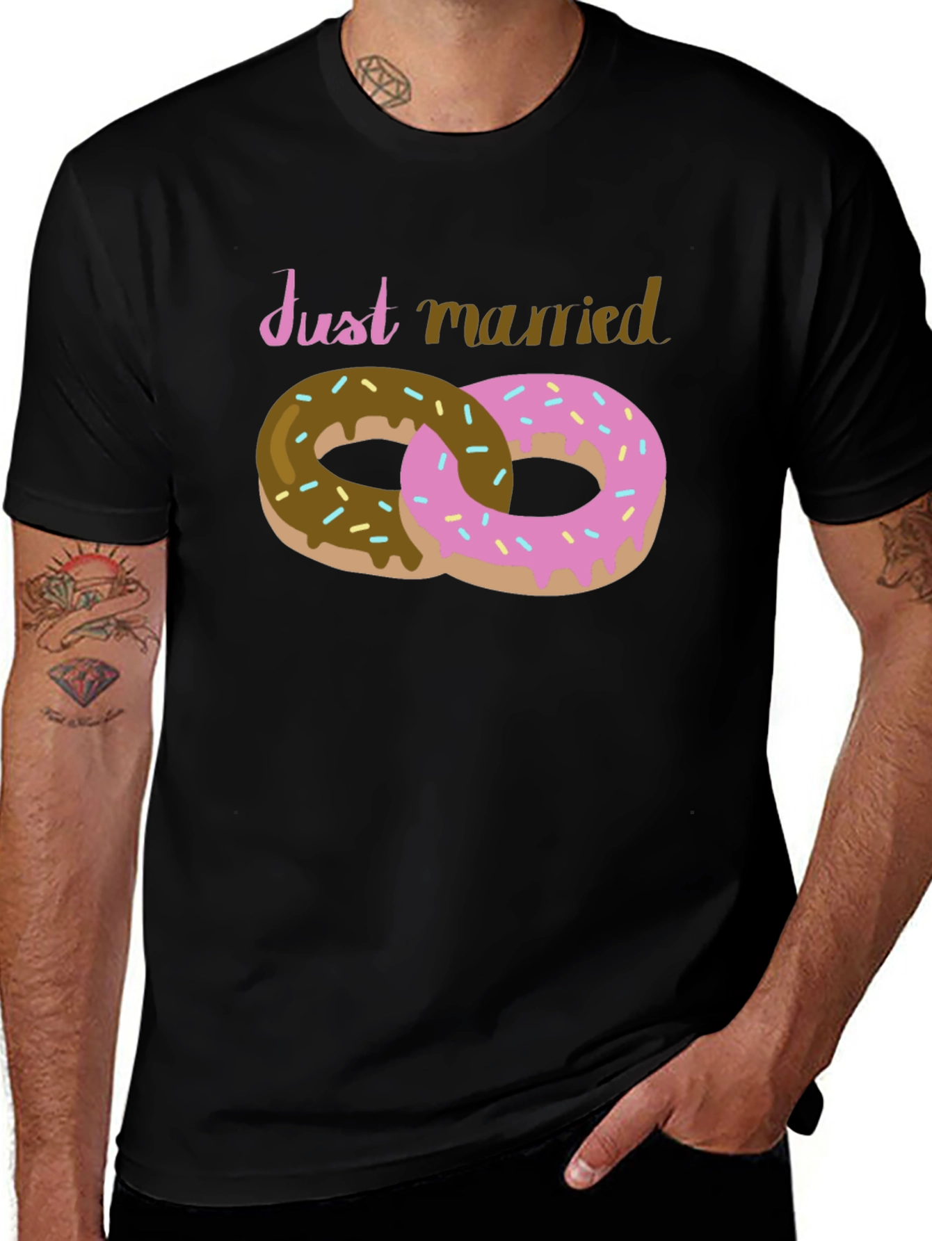 Variant 23 of Just Married Donuts T-Shirt