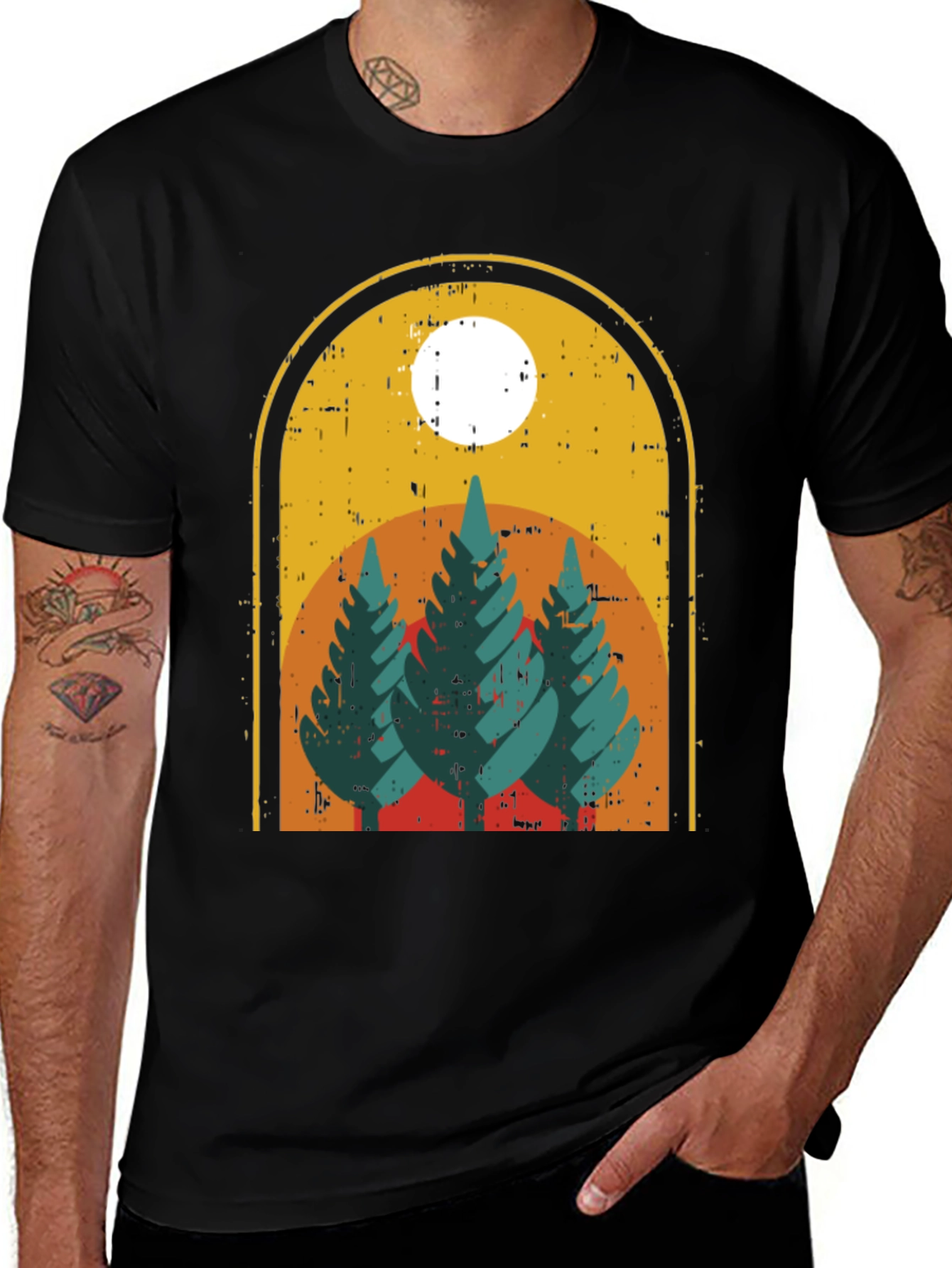 Retro Mountain Scene T-Shirt