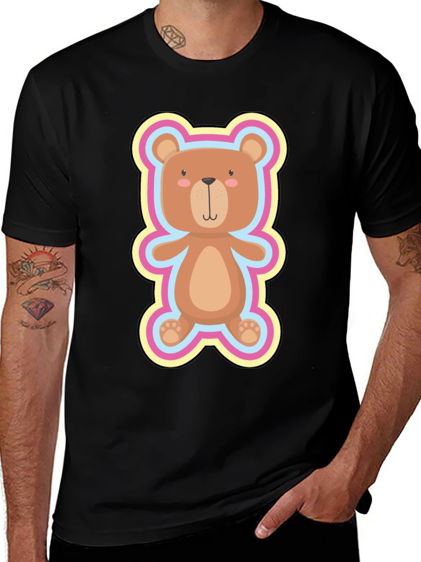 Variant 22 of Cute Teddy Bear Graphic Tee - Soft Cotton Blend