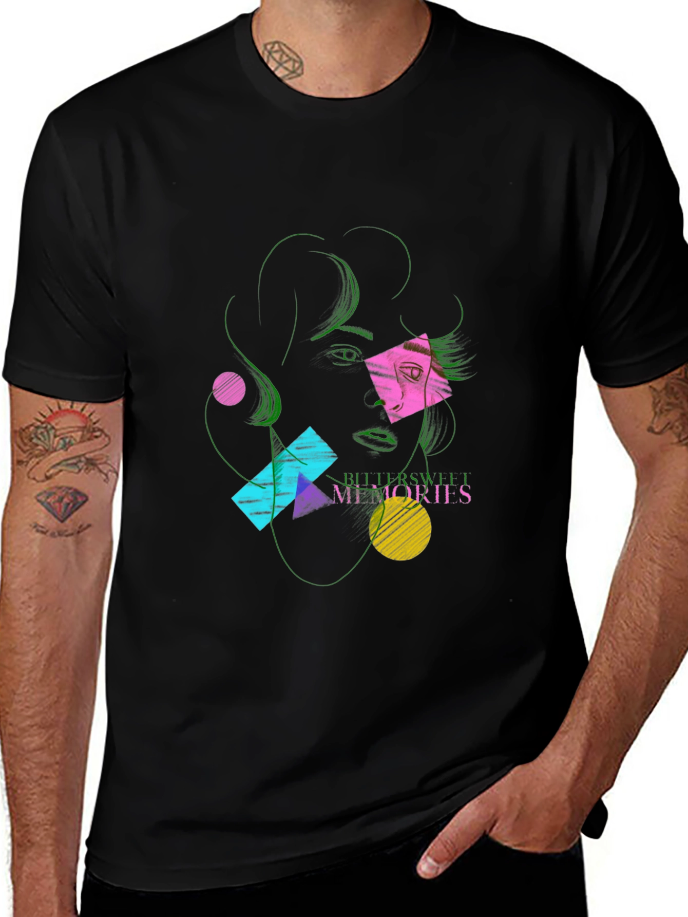 Variant 9 of Retro Geometric Graphic T-Shirt