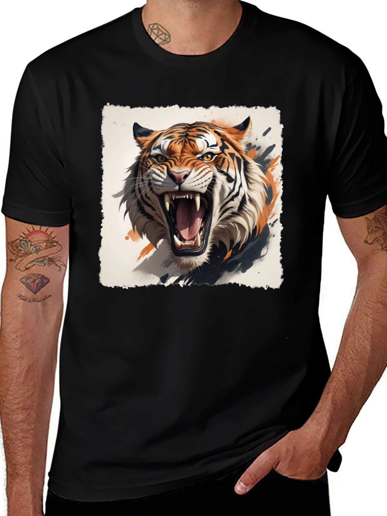 Variant 22 of Roaring Tiger Graphic Tee - Fierce & Stylish