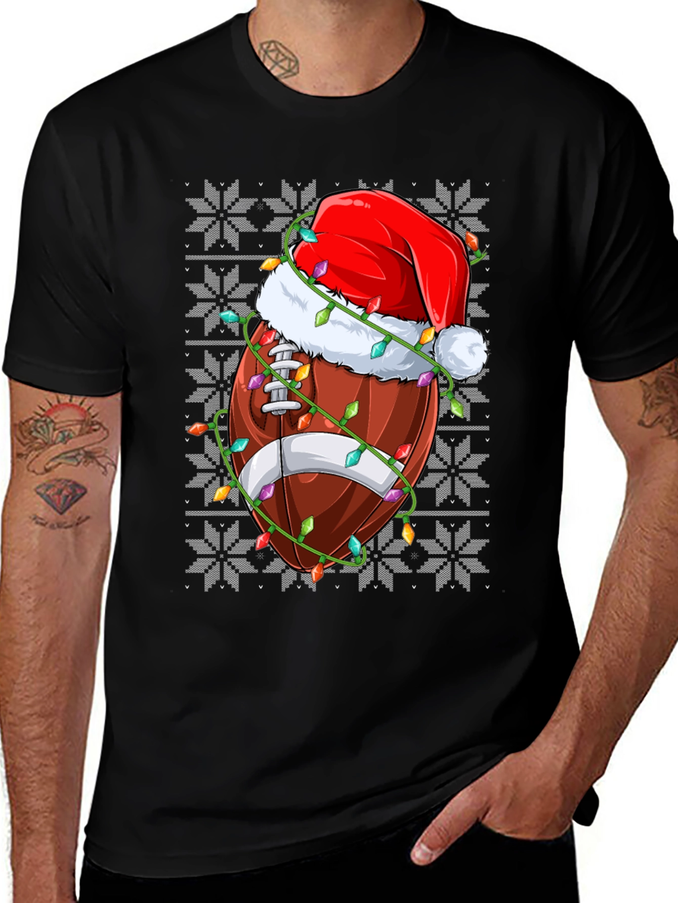 Variant 26 of Festive Football Christmas T-Shirt