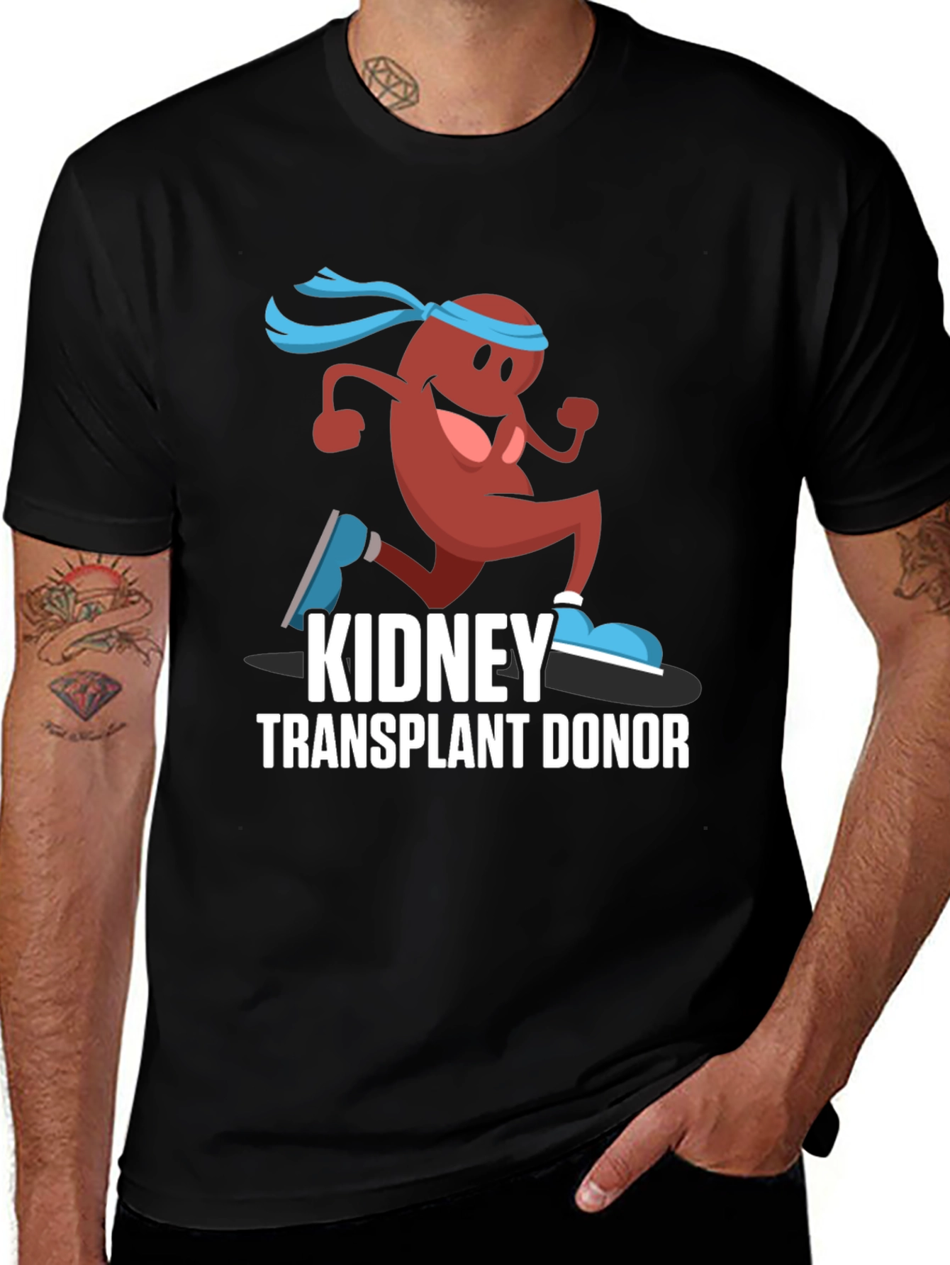 Variant 19 of Kidney Transplant Donor T-Shirt - Run for Life!