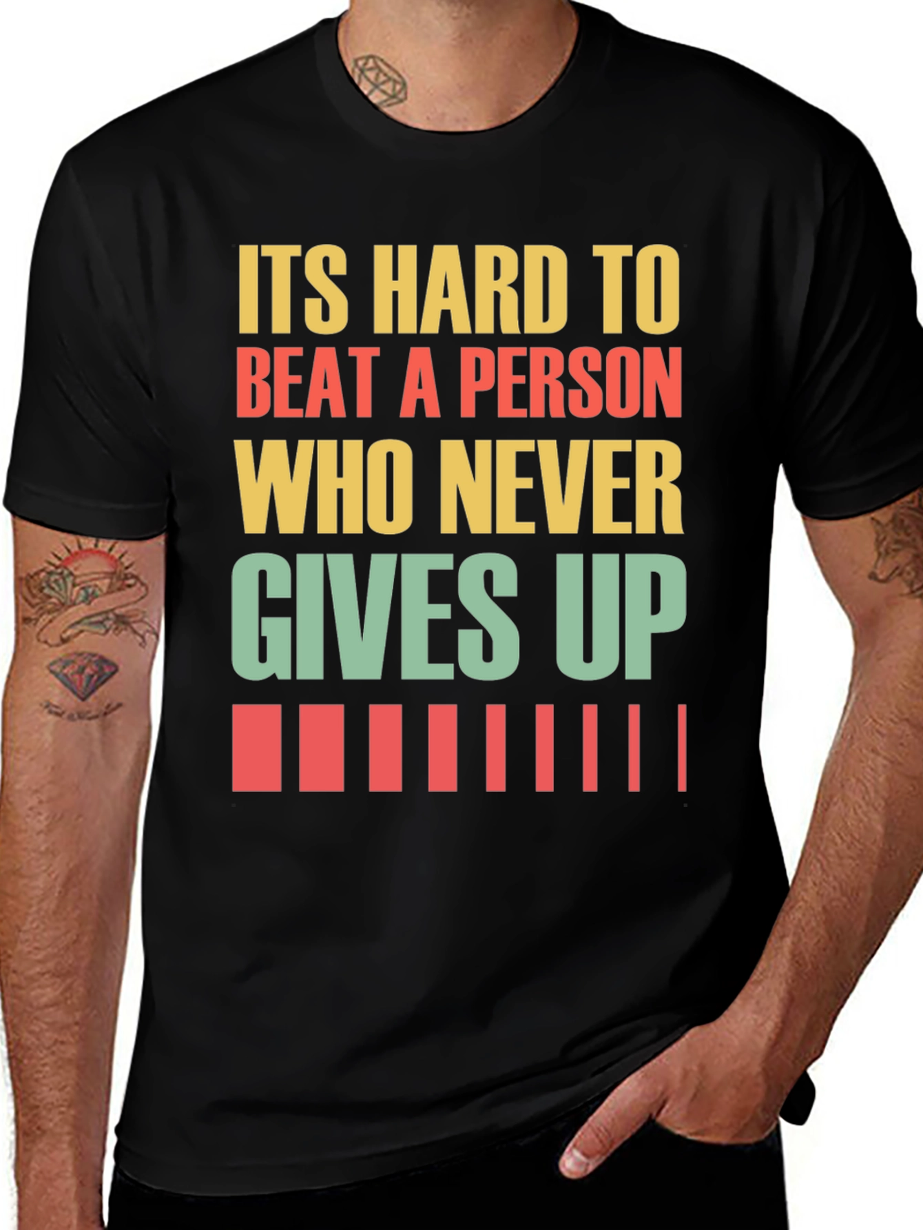 Variant 24 of Never Give Up Motivational T-Shirt
