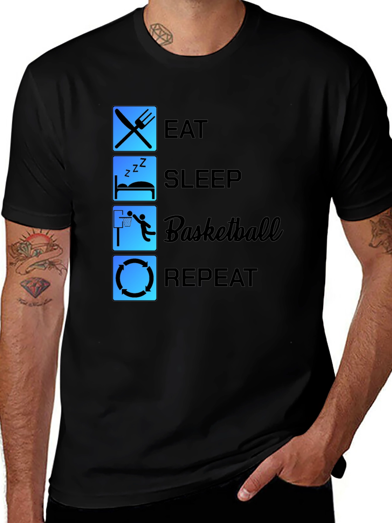 Eat Sleep Basketball Repeat T-Shirt