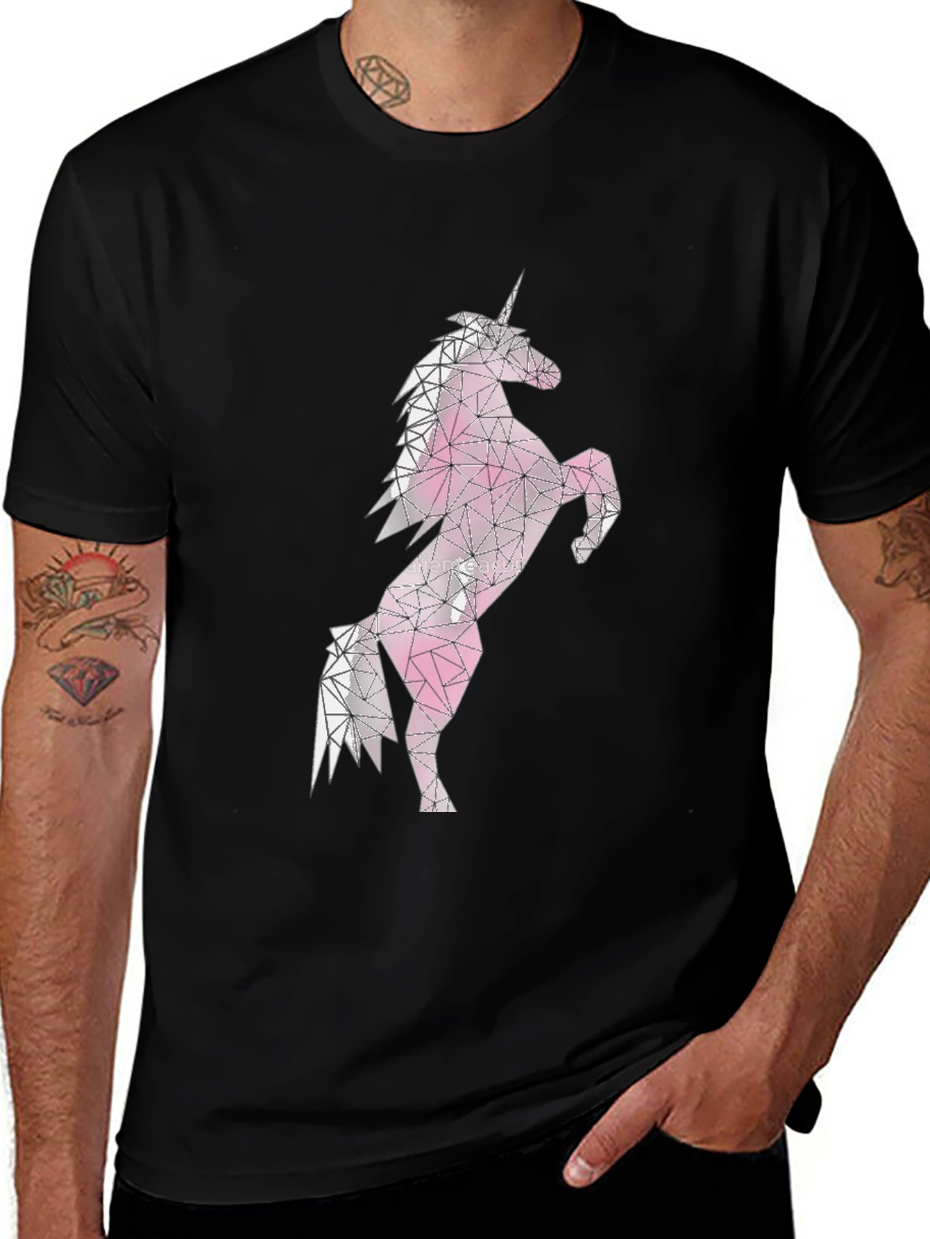 Variant 8 of Geometric Unicorn Graphic Tee