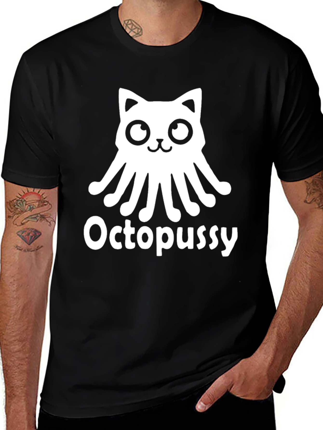 Variant 26 of Octopussy T-Shirt - Cat Octopus Graphic Tee