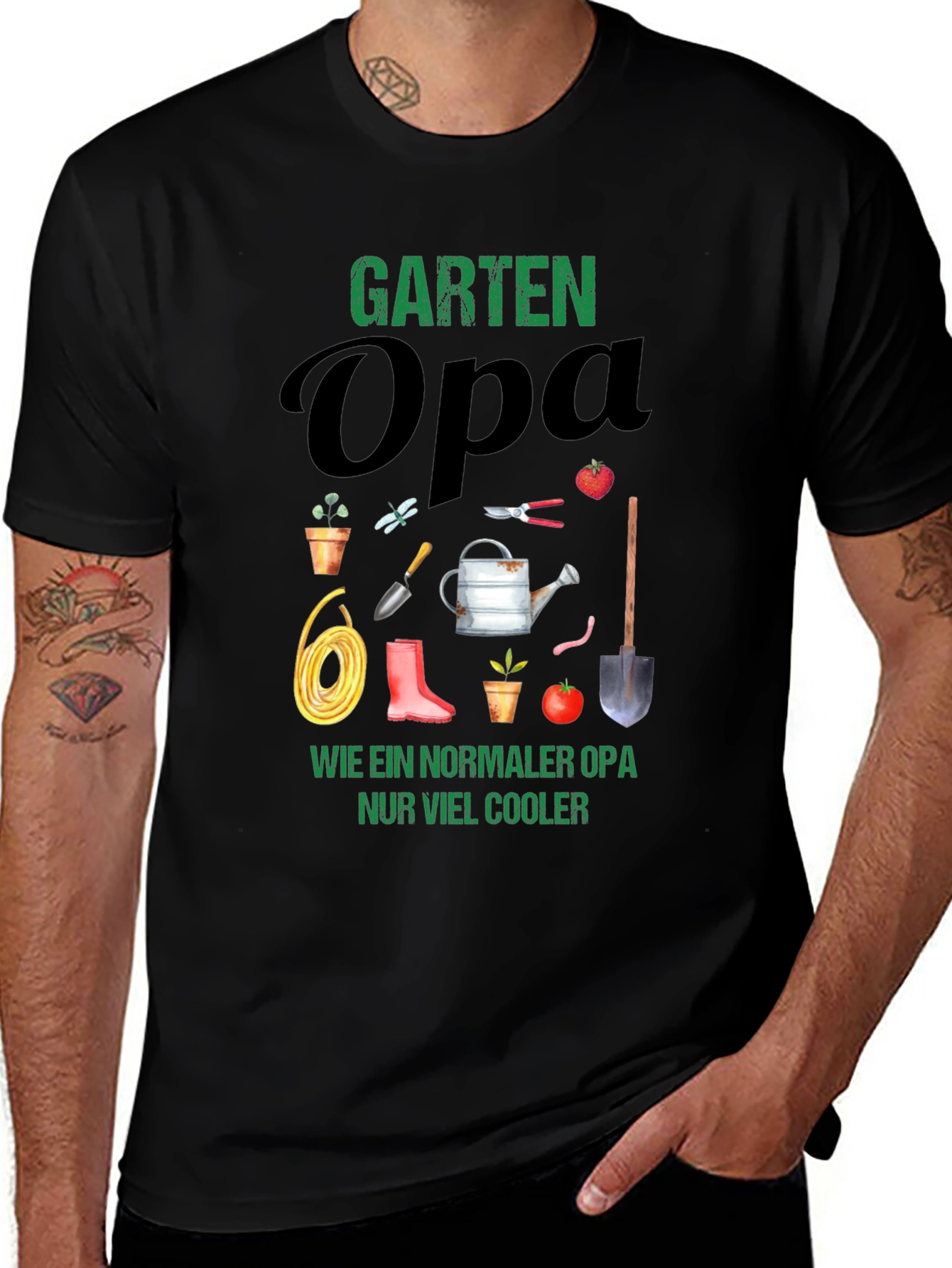Garten Opa T-Shirt - Cool Gardener Grandfather Tee