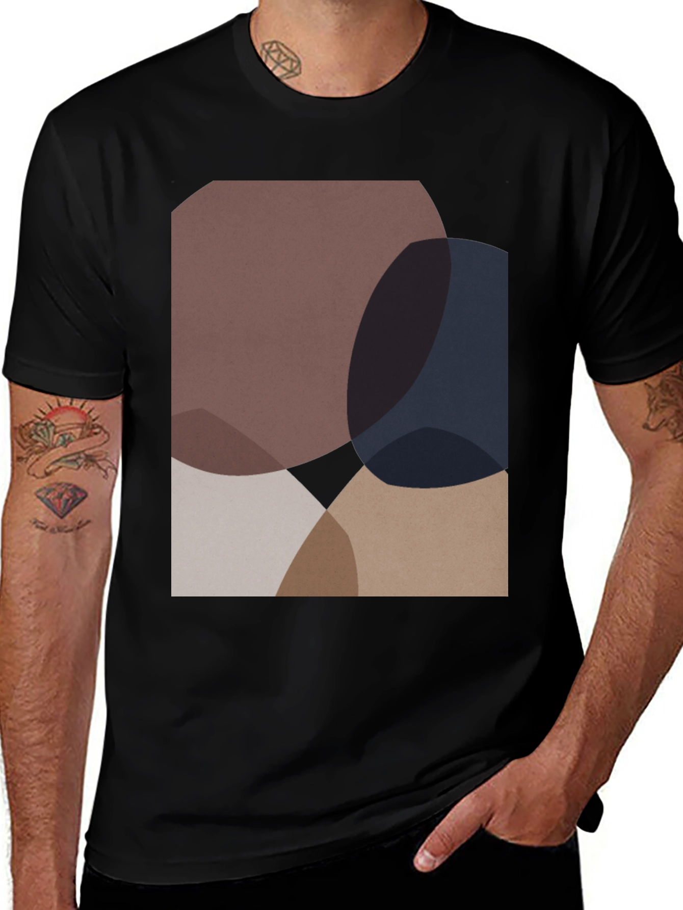 Variant 21 of Abstract Geometric Graphic Tee - Modern Art Shirt