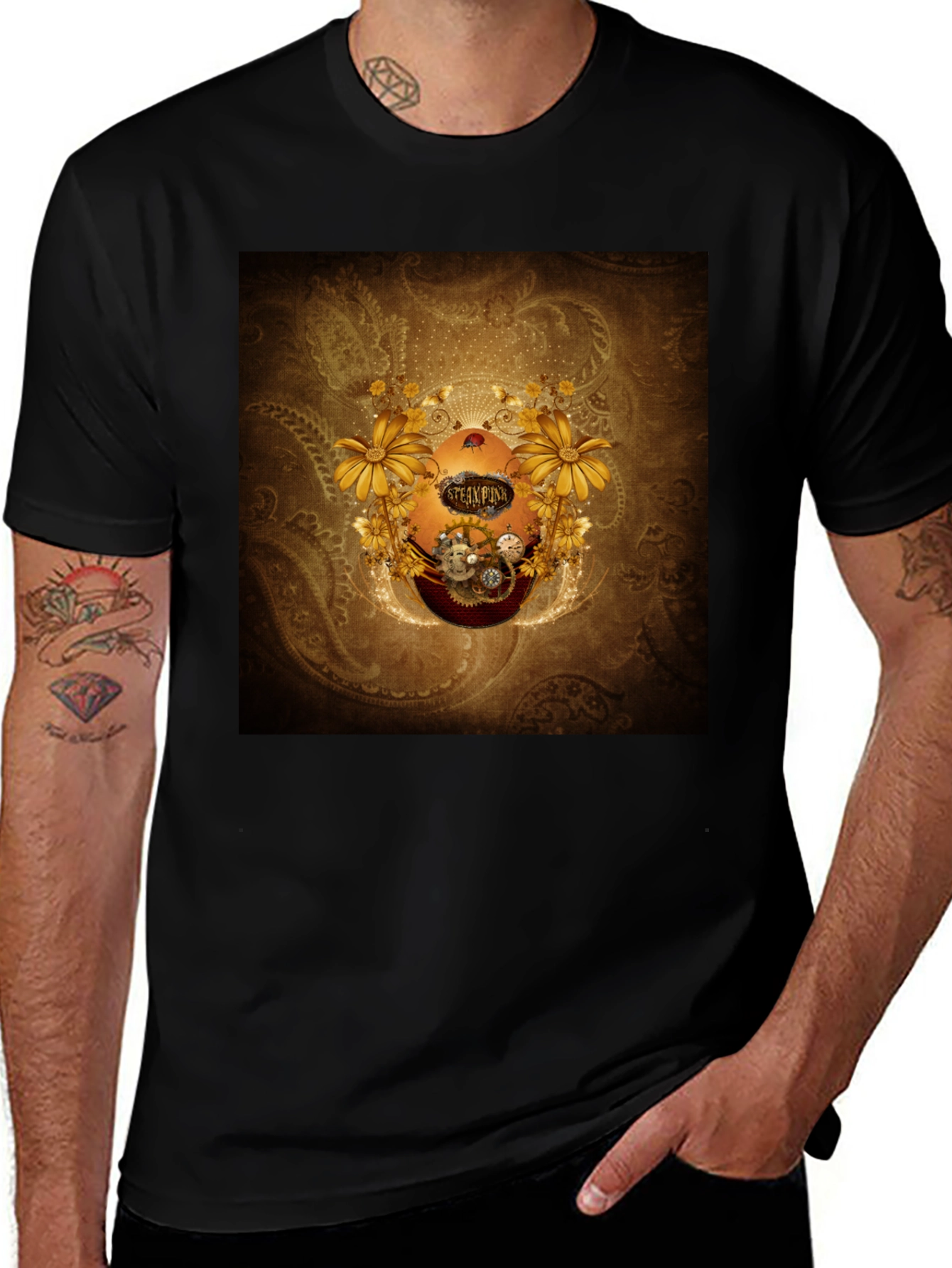 Variant 30 of Steampunk Floral T-Shirt