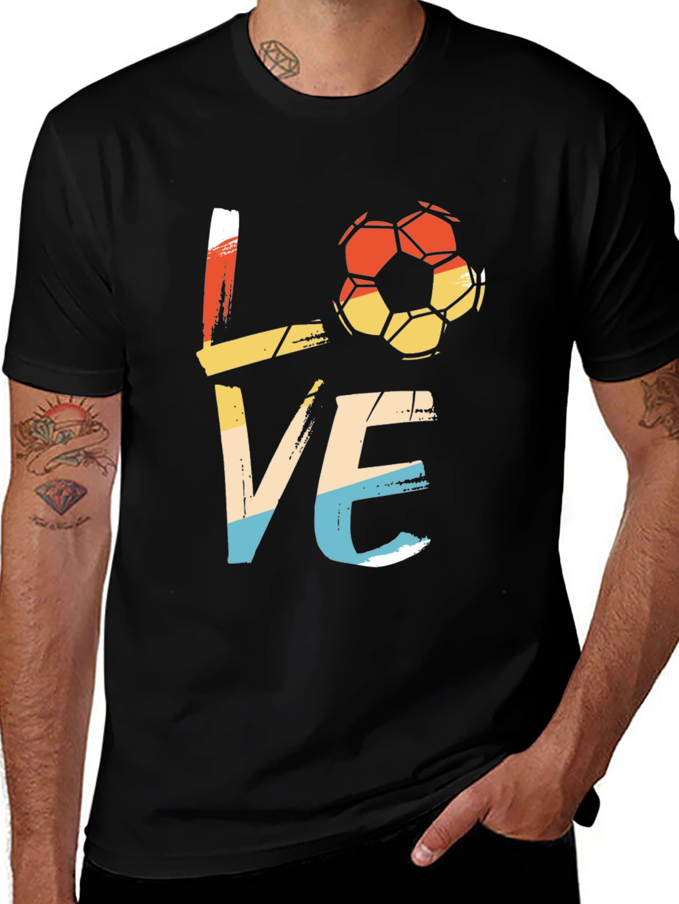 Variant 30 of Retro Soccer LOVE Graphic Tee
