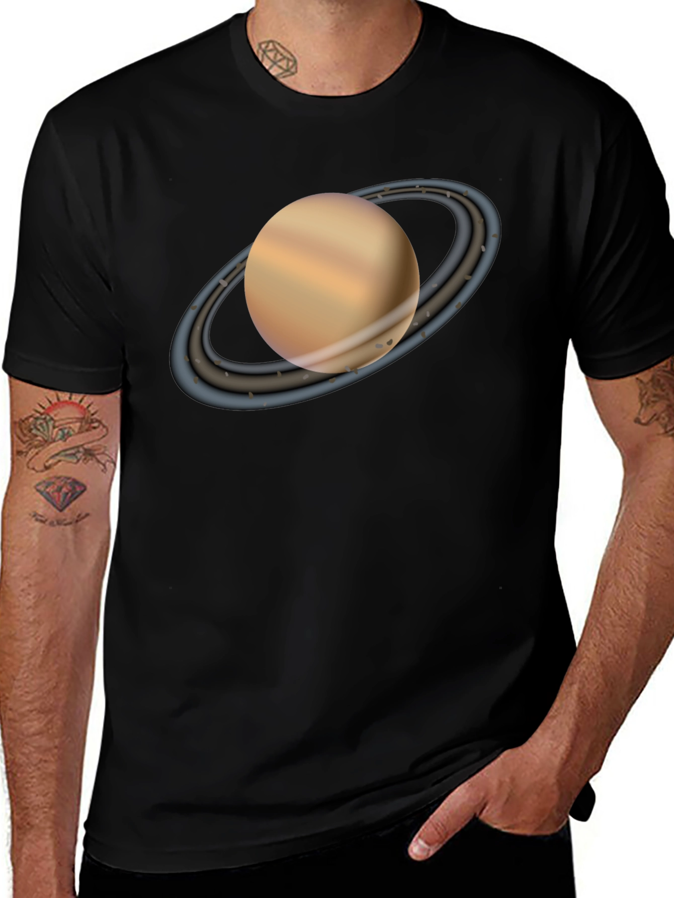 Variant 17 of Saturn Graphic Tee - Space Lover Shirt