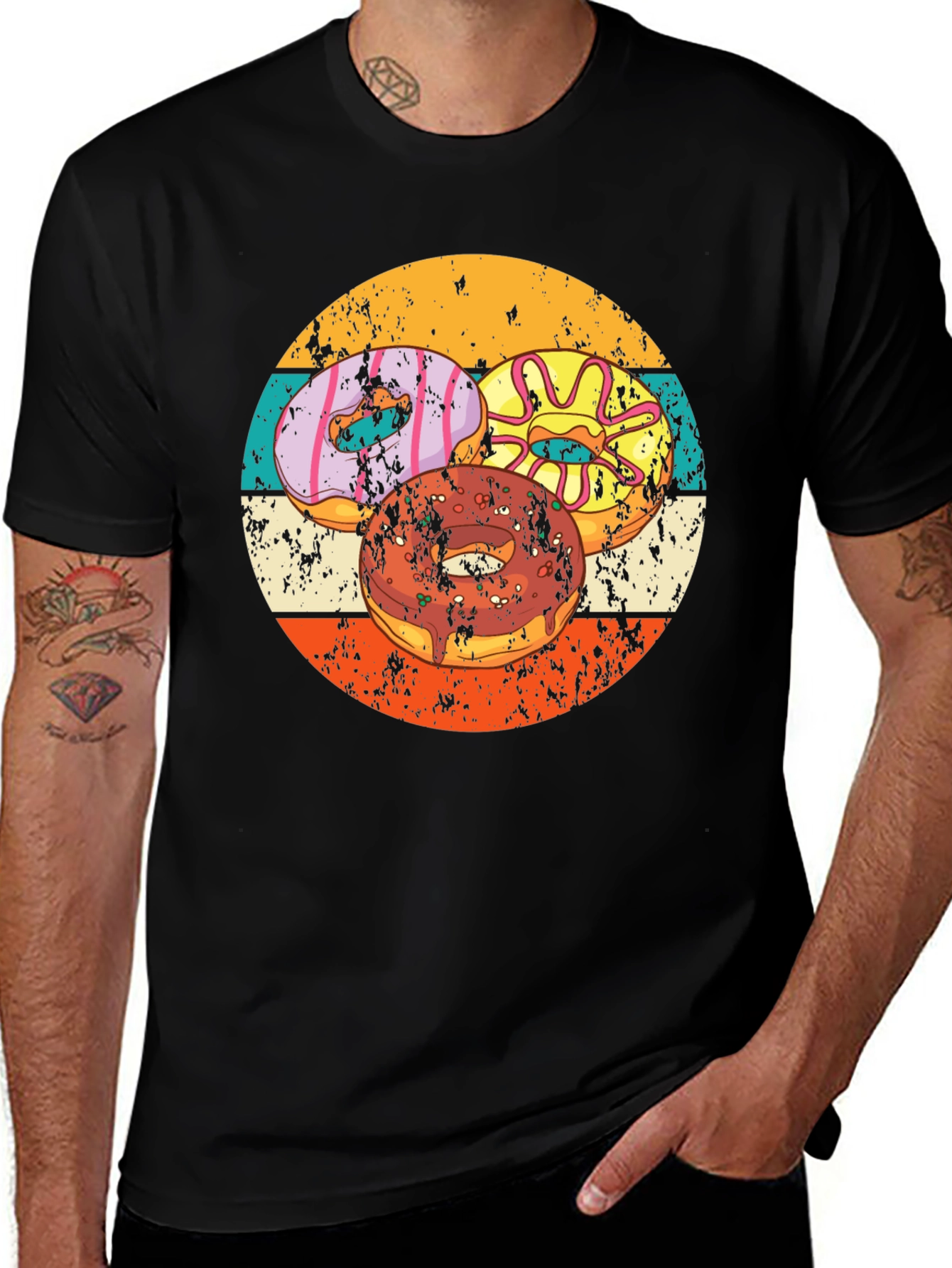 Variant 21 of Retro Donut Graphic T-Shirt