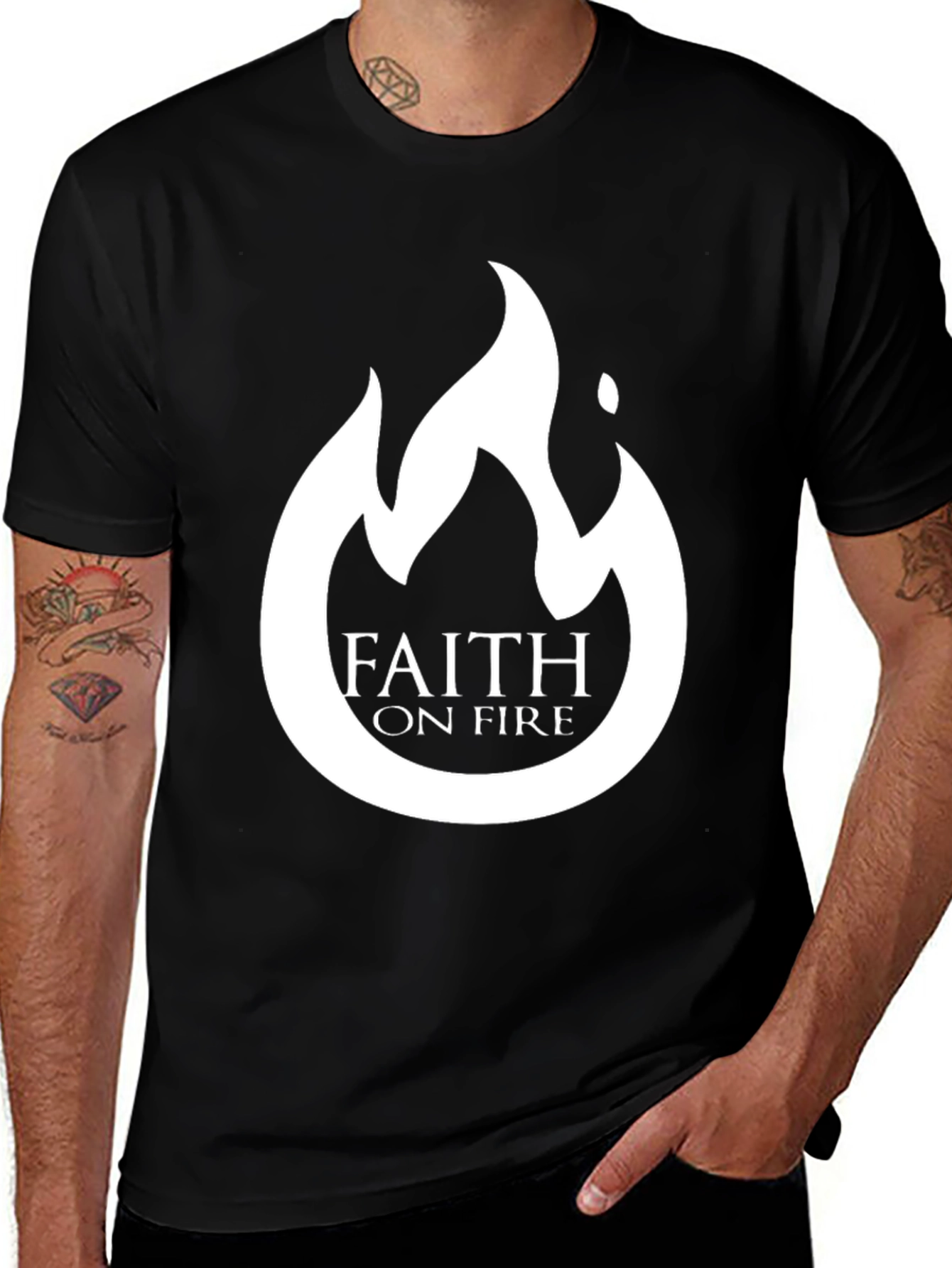 Variant 22 of Faith On Fire Graphic T-Shirt