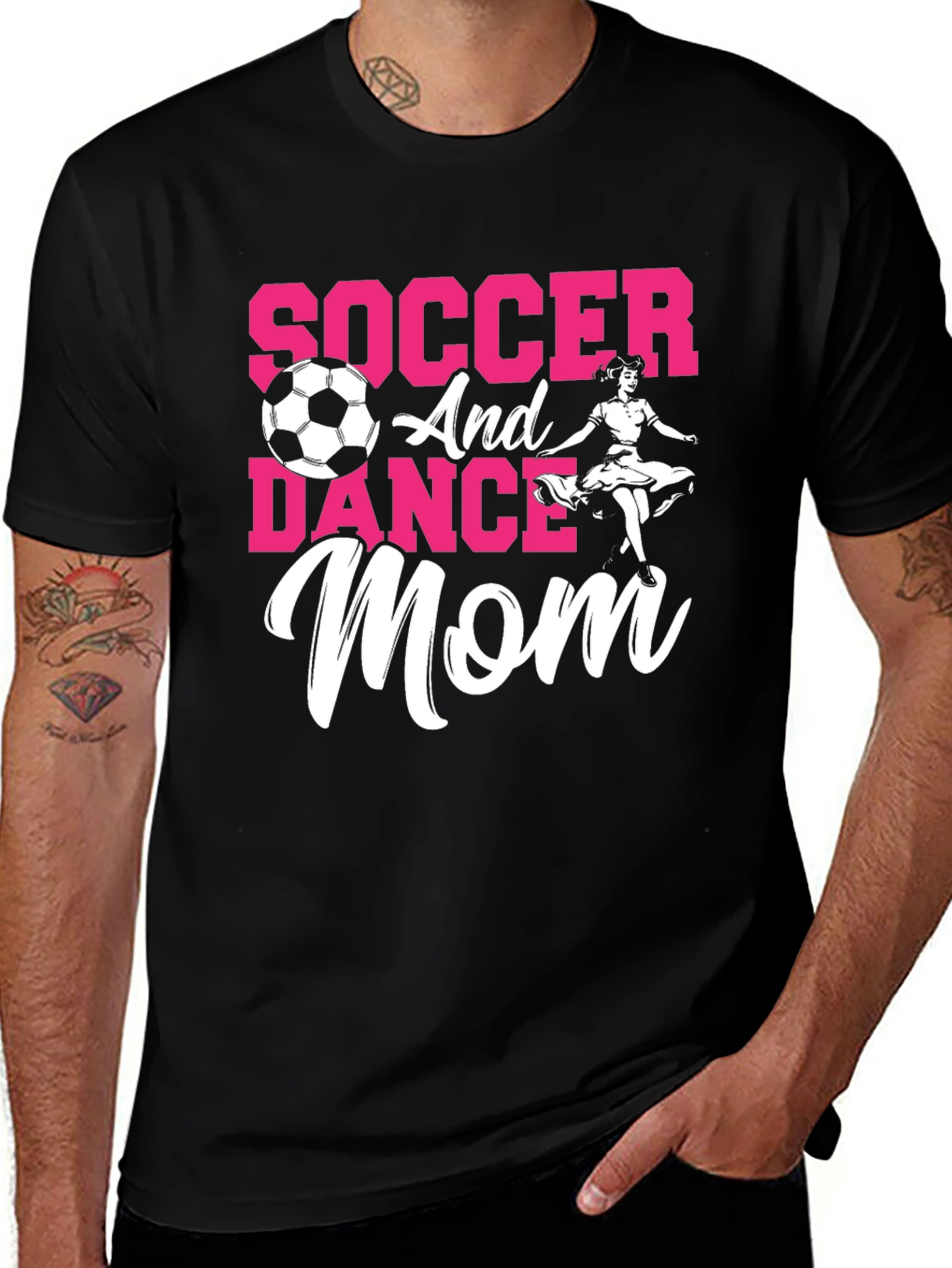 Variant 11 of Soccer and Dance Mom T-Shirt