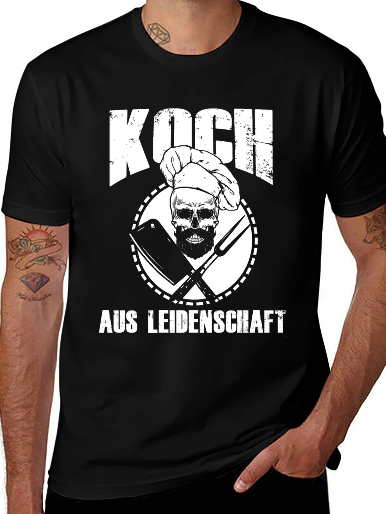 Variant 7 of Chef Skull T-Shirt - Koch aus Leidenschaft