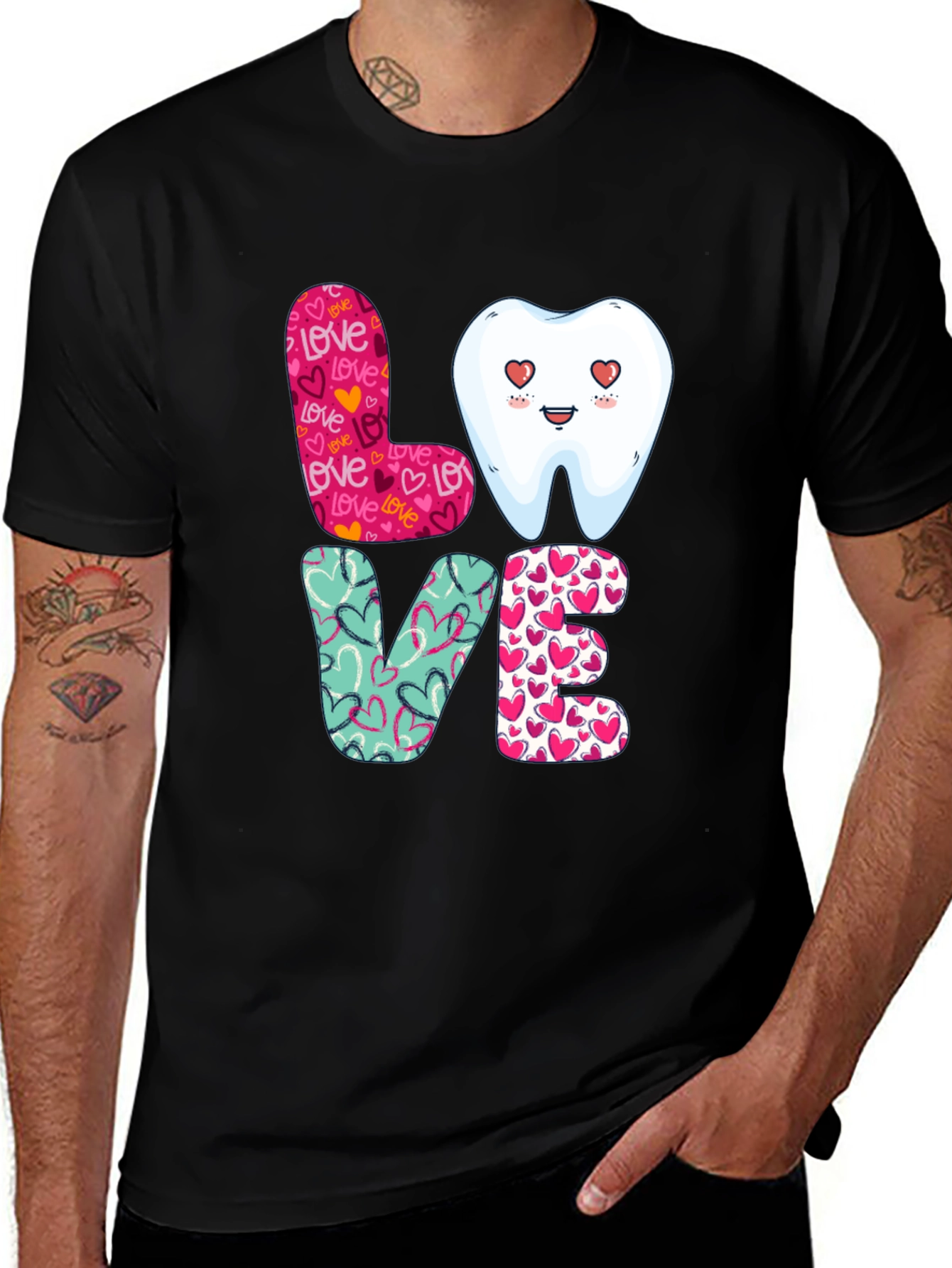 Variant 2 of Dental Love Graphic Tee - Dentist Valentine's Day Shirt