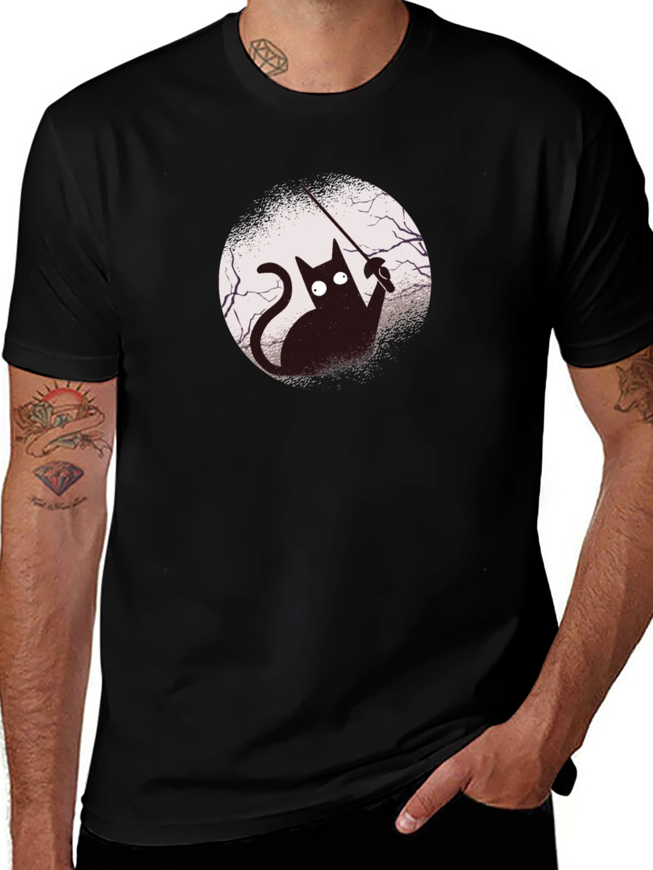 Variant 25 of Black Cat Fencing T-Shirt
