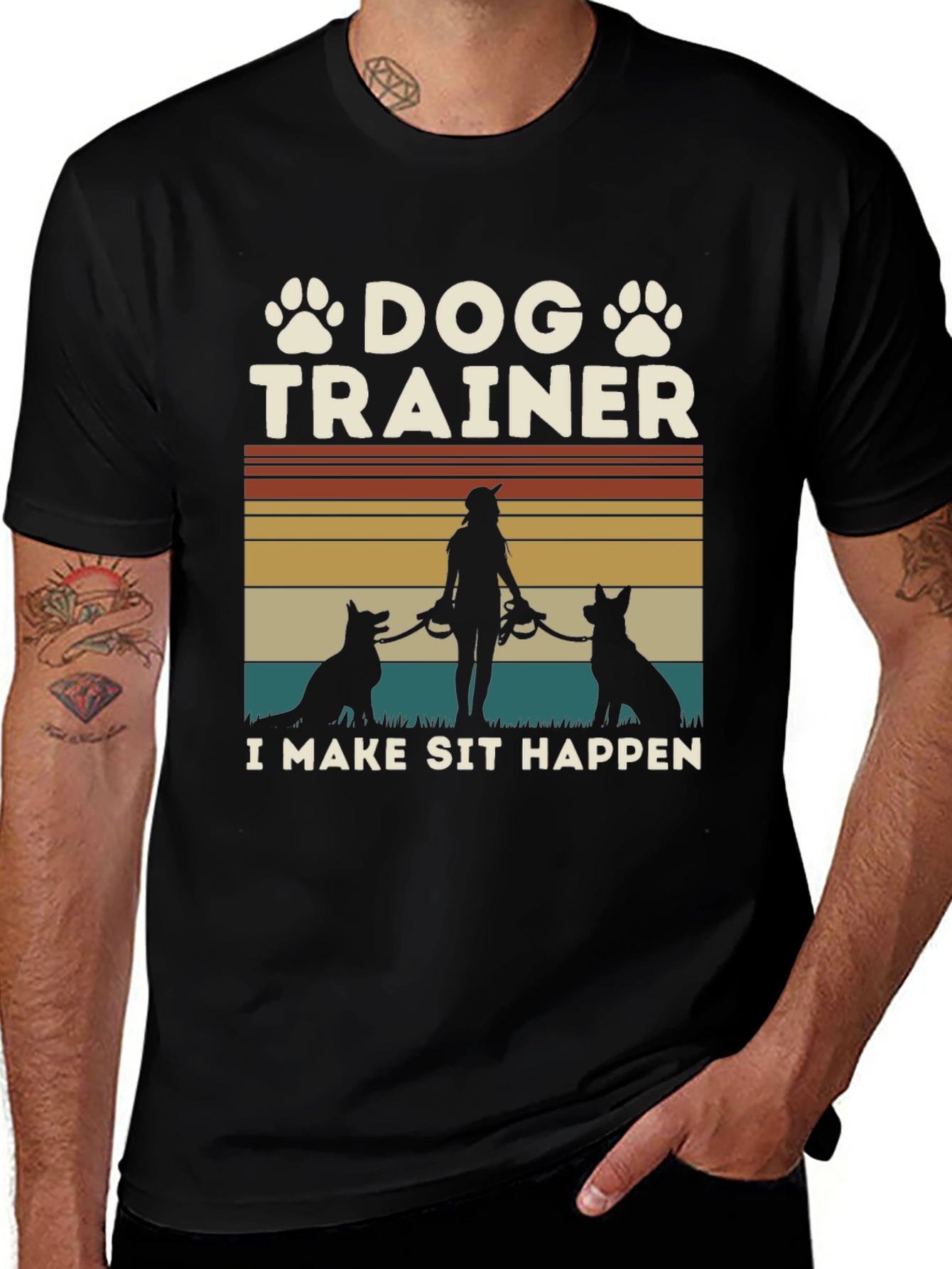 Variant 11 of Dog Trainer T-Shirt - I Make Sit Happen