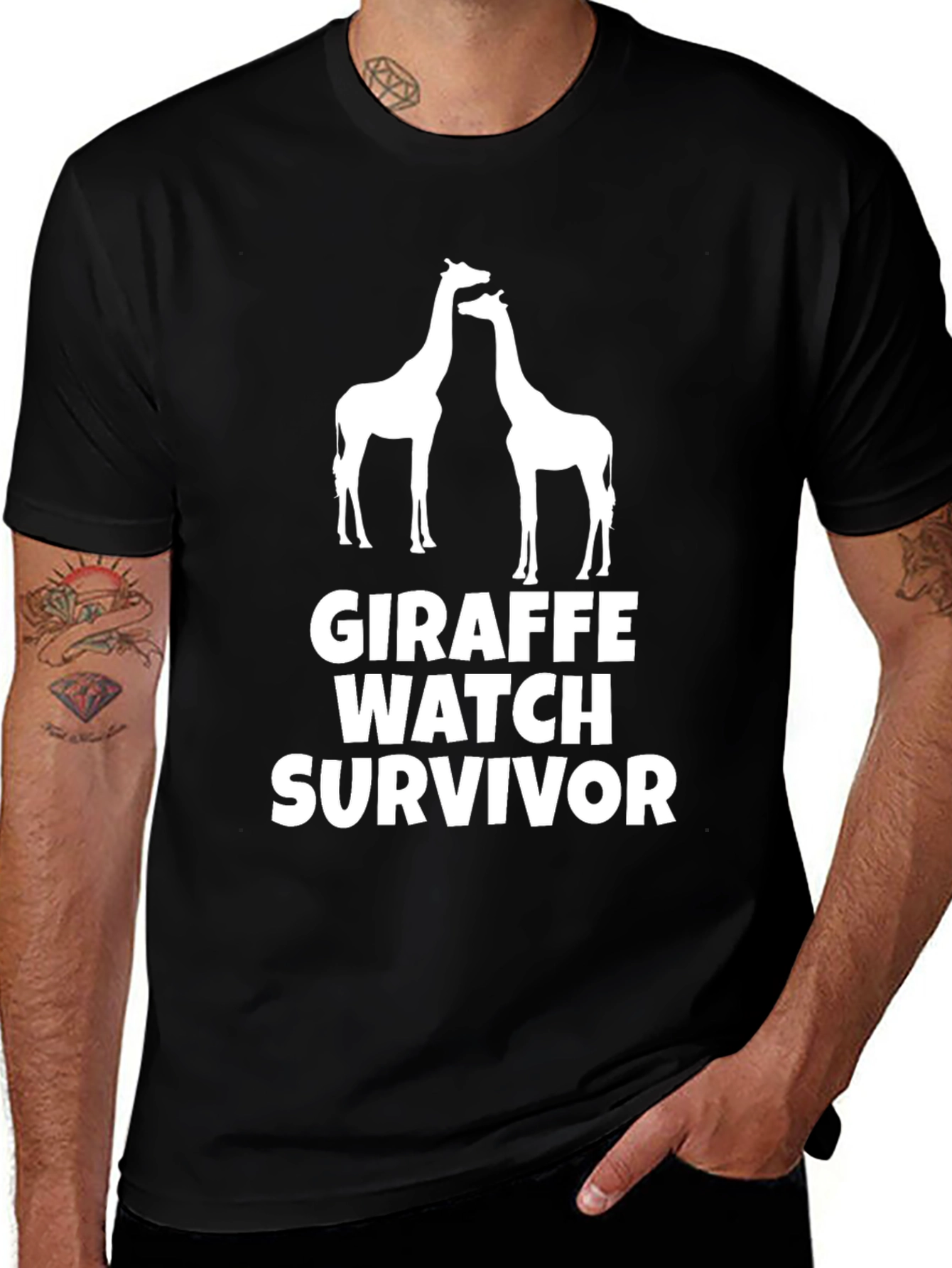 Variant 13 of Giraffe Watch Survivor Graphic T-Shirt
