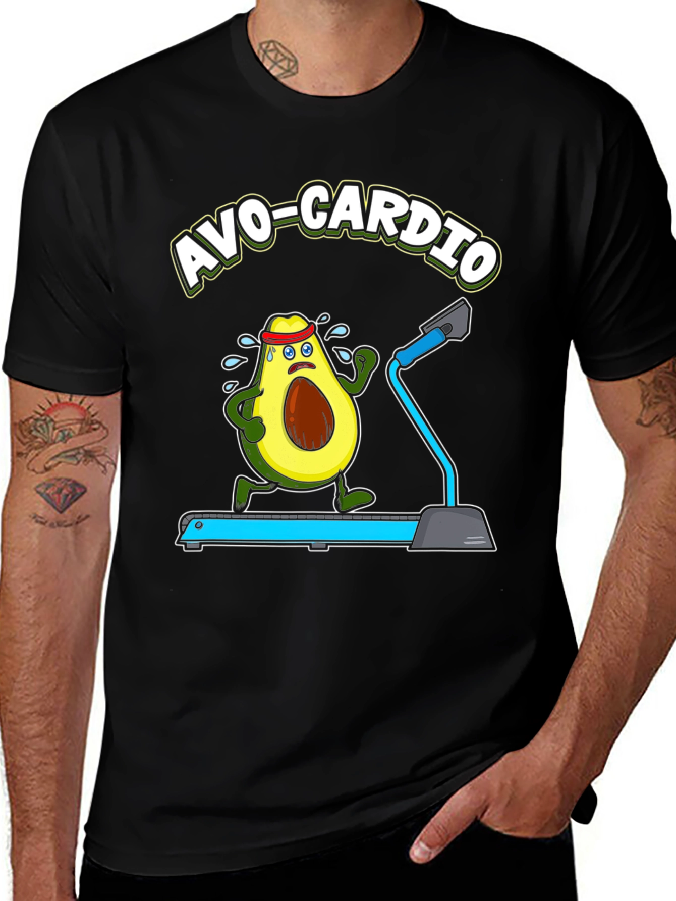 Variant 11 of Avo-Cardio Funny Avocado Fitness T-Shirt