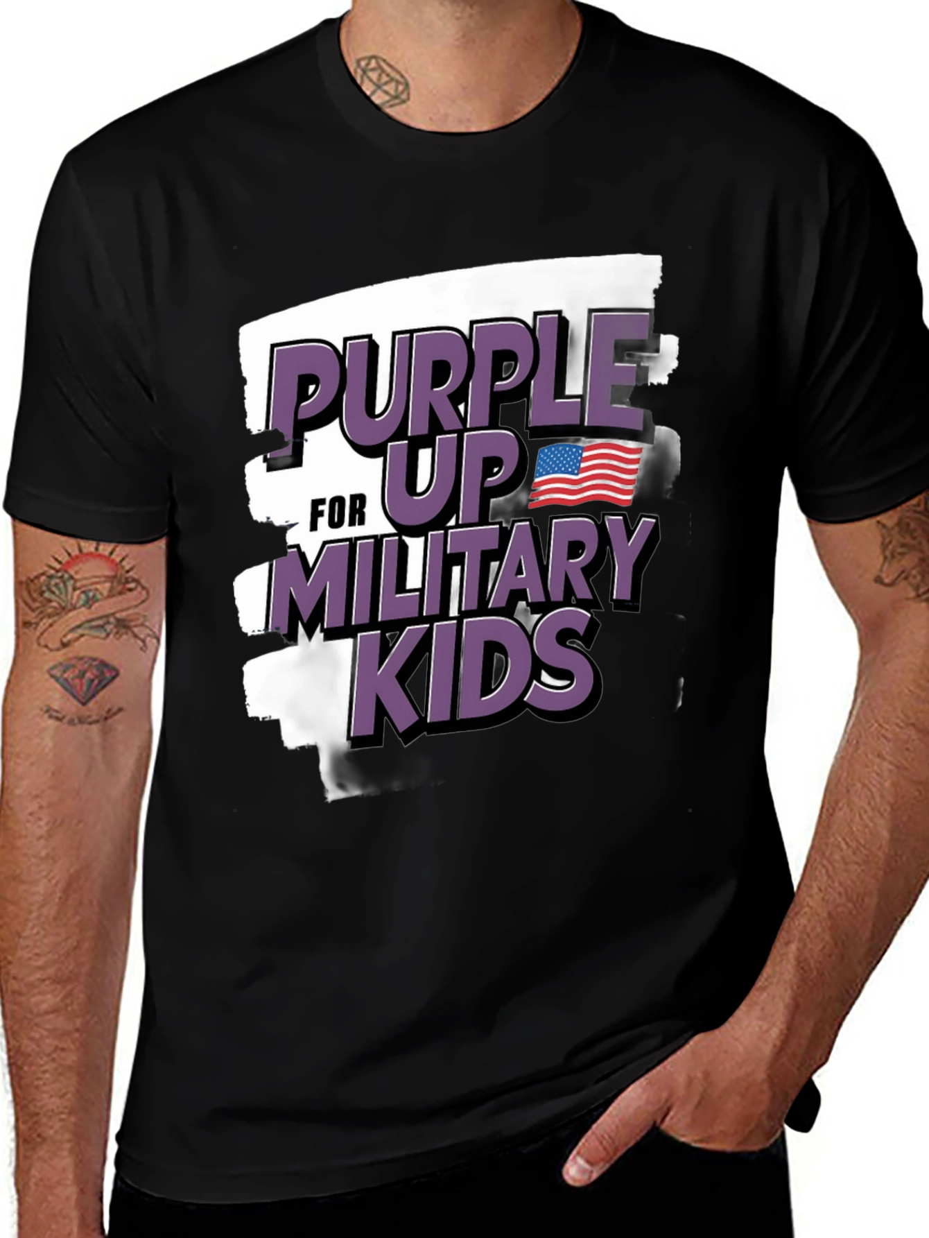 Purple Up Military Kids T-Shirt