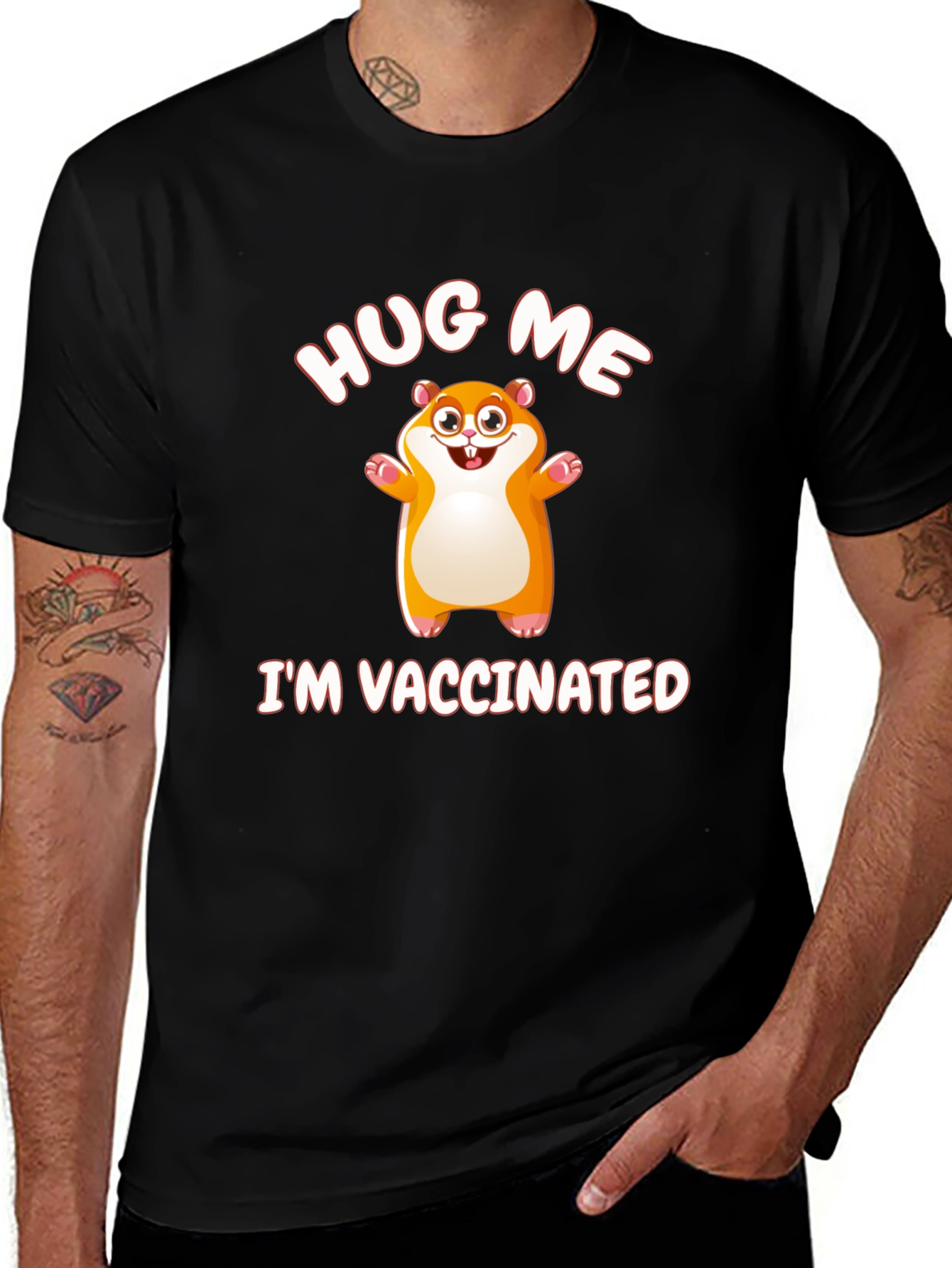 Variant 23 of Hug Me I'm Vaccinated T-Shirt
