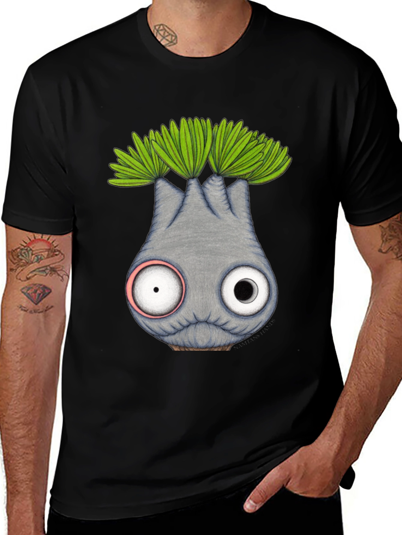 Variant 27 of Whimsical Eyeball Plant Creature Graphic Tee