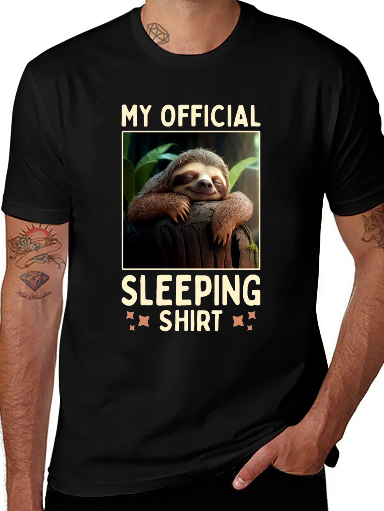 Variant 11 of My Official Sleeping Shirt Sloth Tee