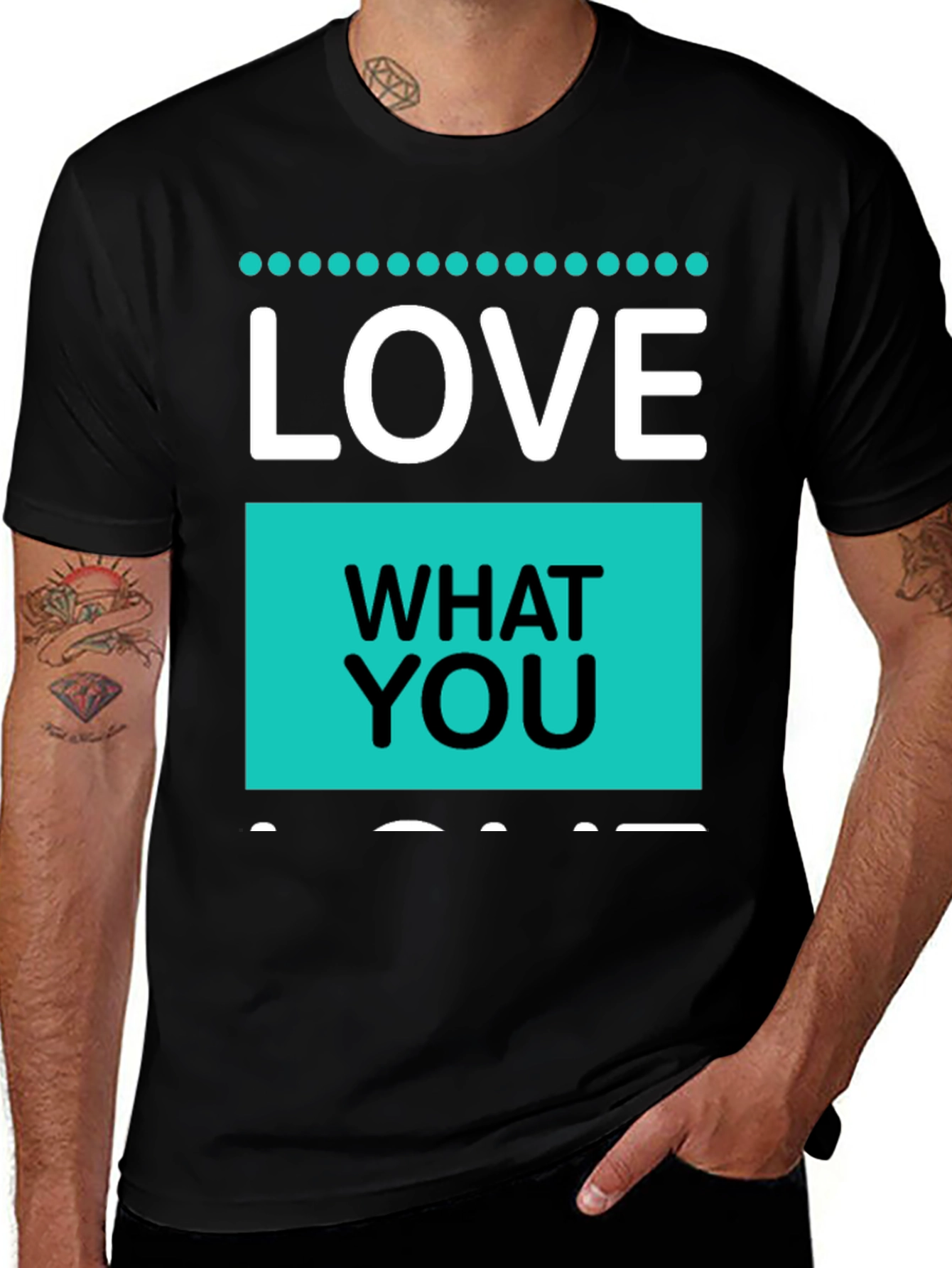 Variant 27 of Love What You Do T-Shirt - Black Cotton Blend