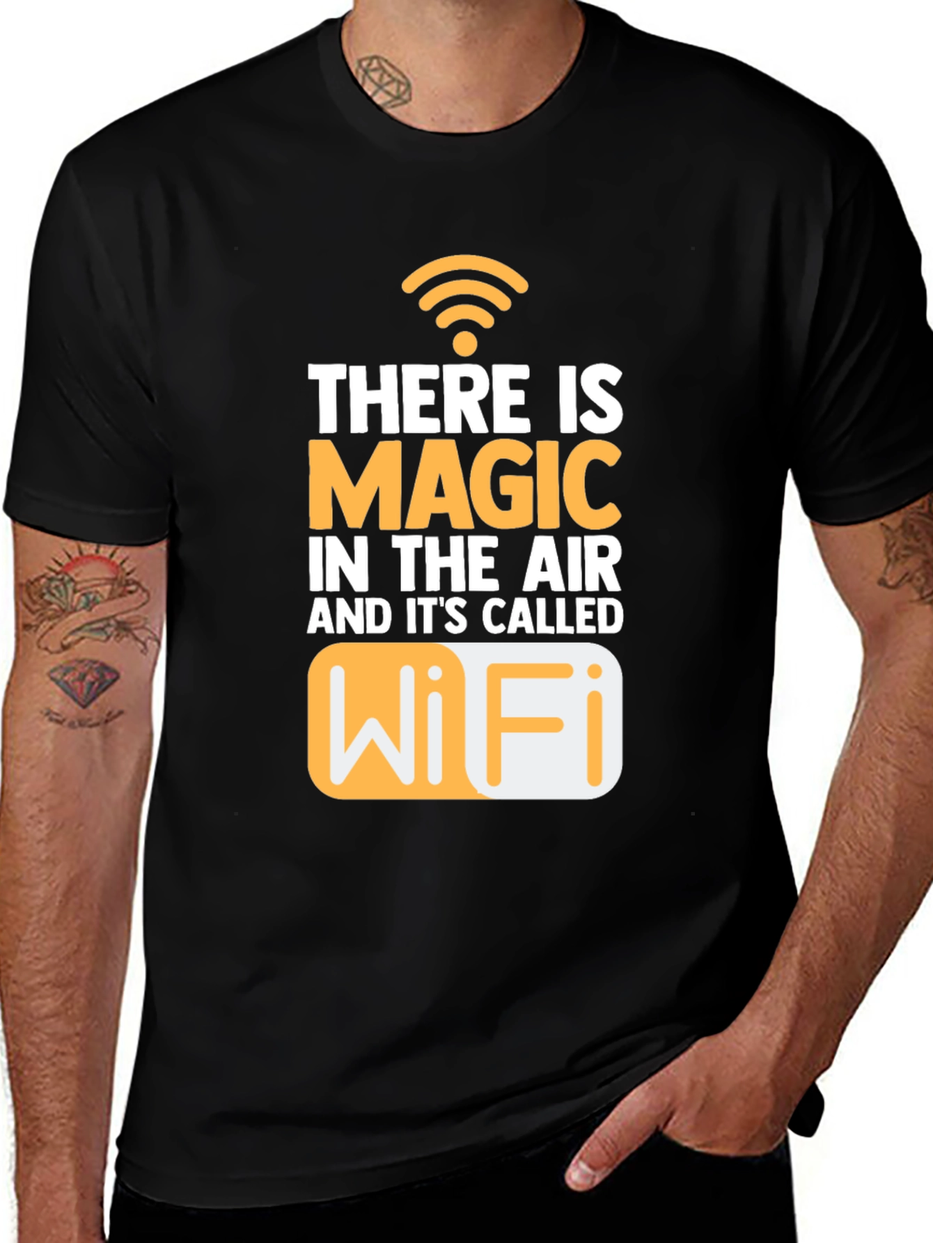 Variant 20 of Magic WiFi Black T-Shirt