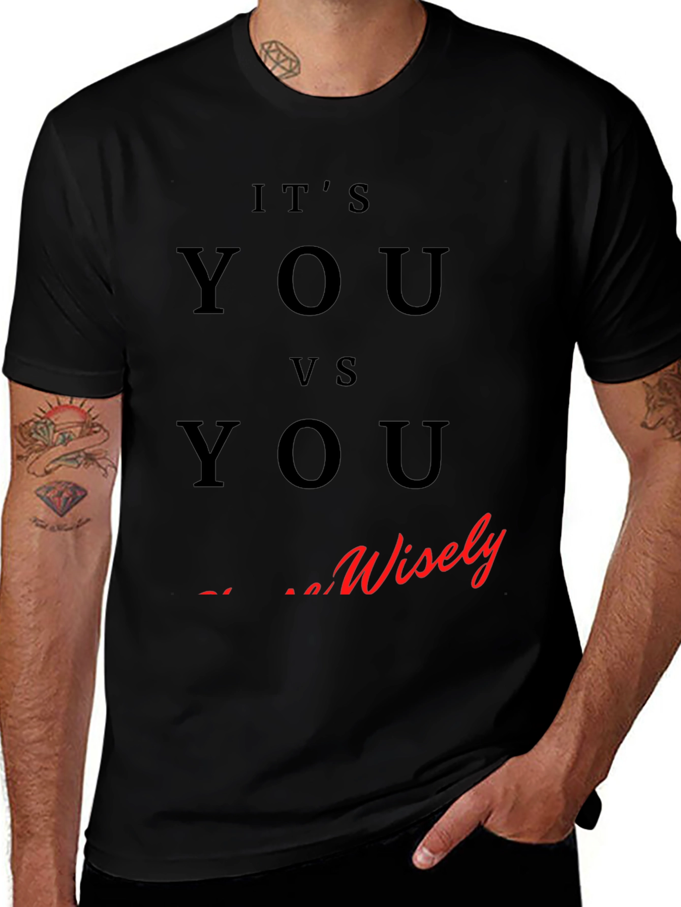 Variant 30 of It's You Vs You T-Shirt - Motivational Shirt