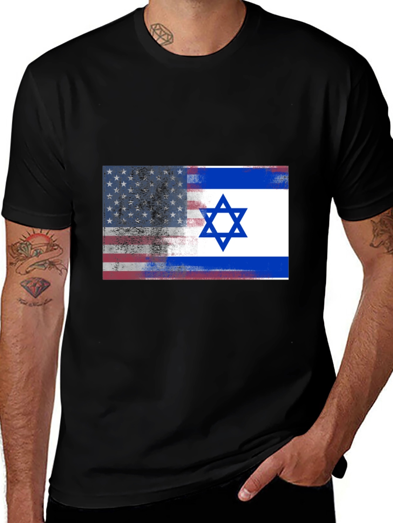 Variant 8 of USA & Israel Flag Graphic T-Shirt