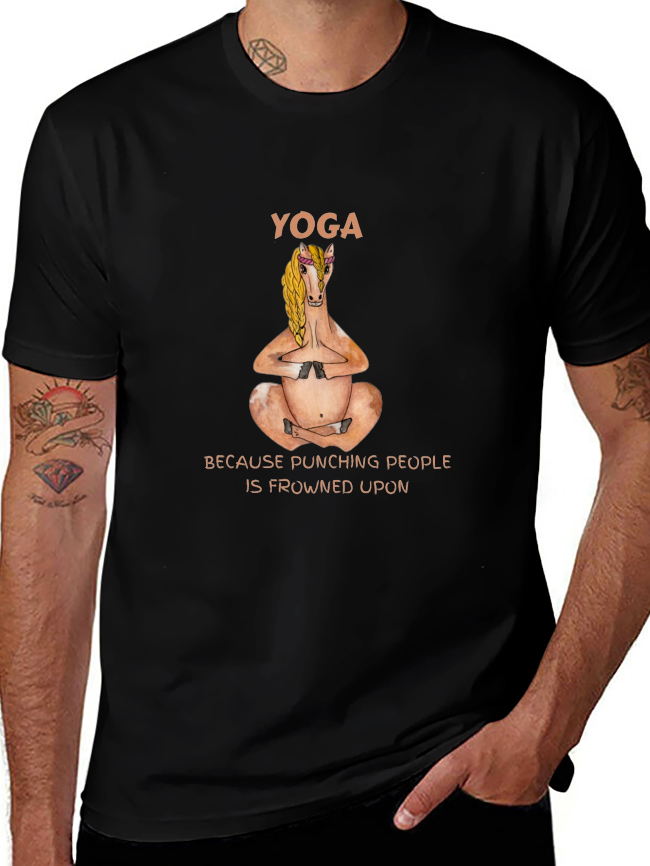 Variant 25 of Yoga Horse T-Shirt - Funny Meditating Design