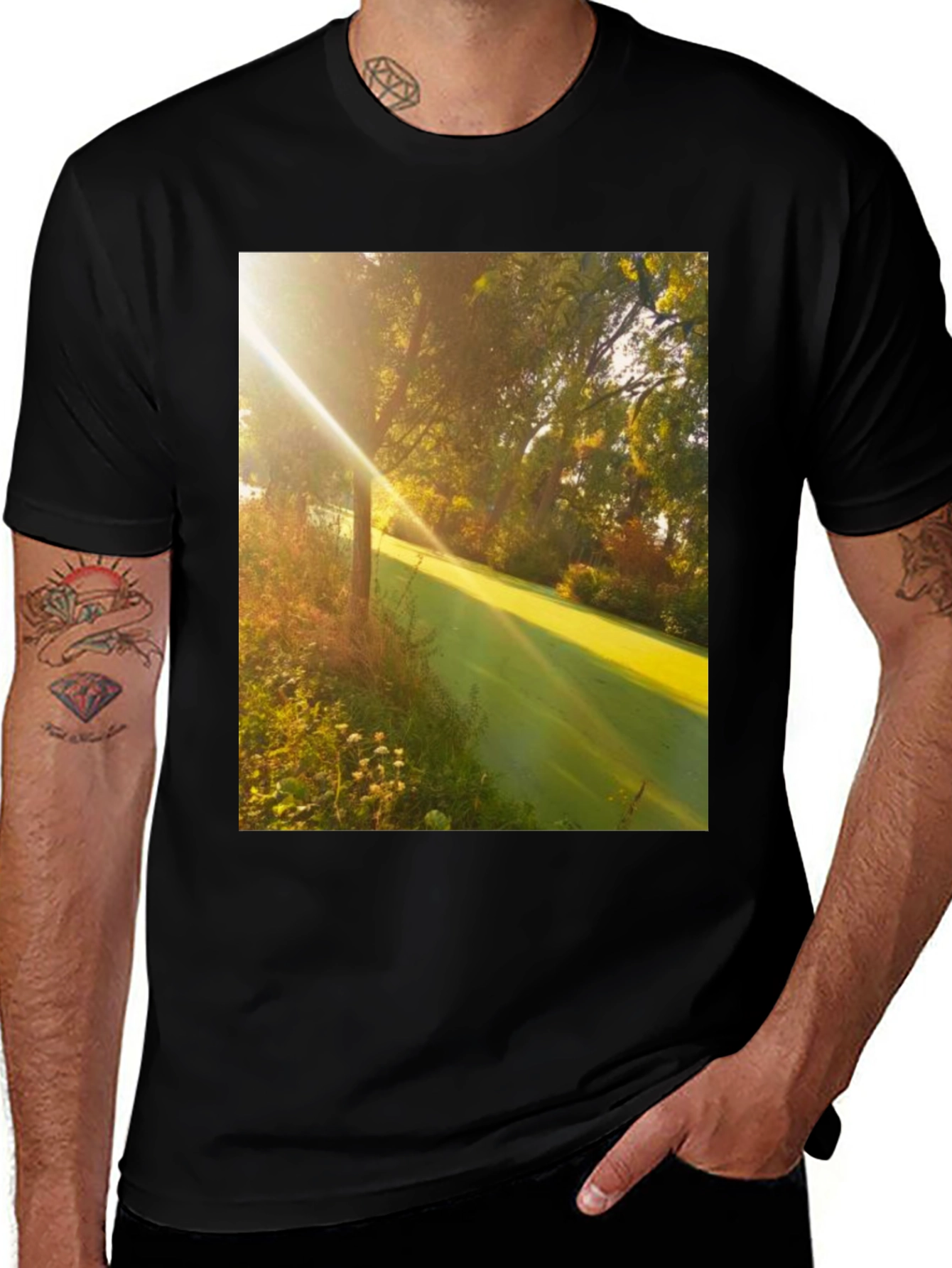 Variant 14 of Nature Scene Black Tee