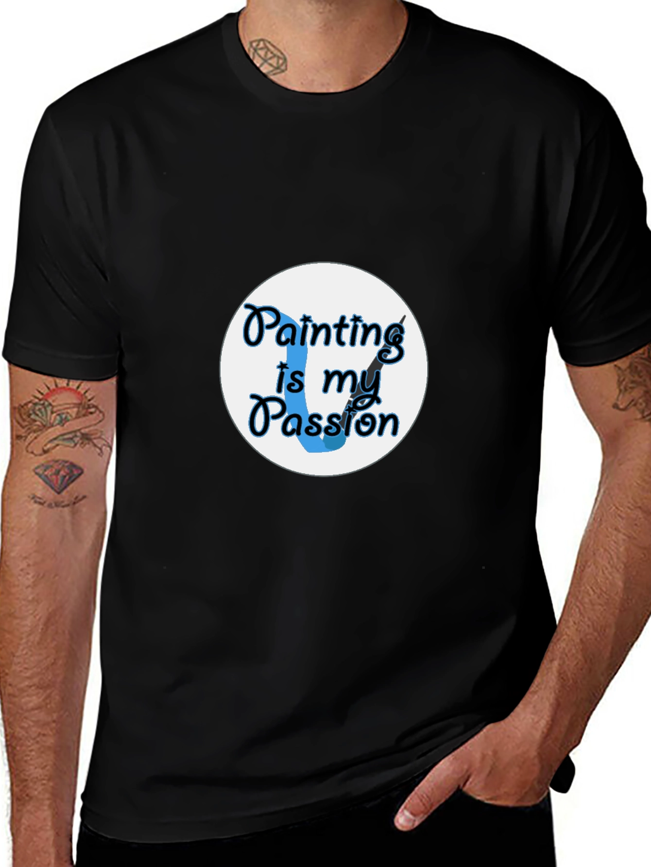 Painting is My Passion Black T-Shirt