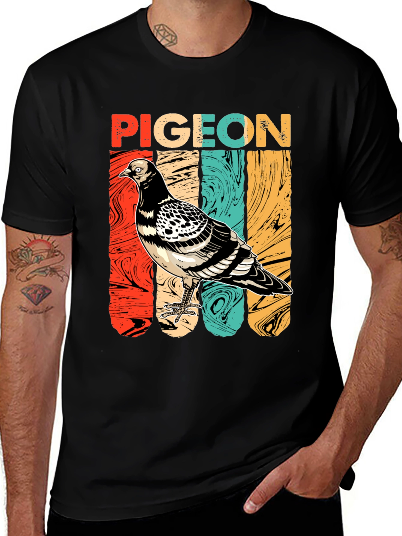 Variant 24 of Pigeon Graphic T-Shirt - Retro Bird Tee