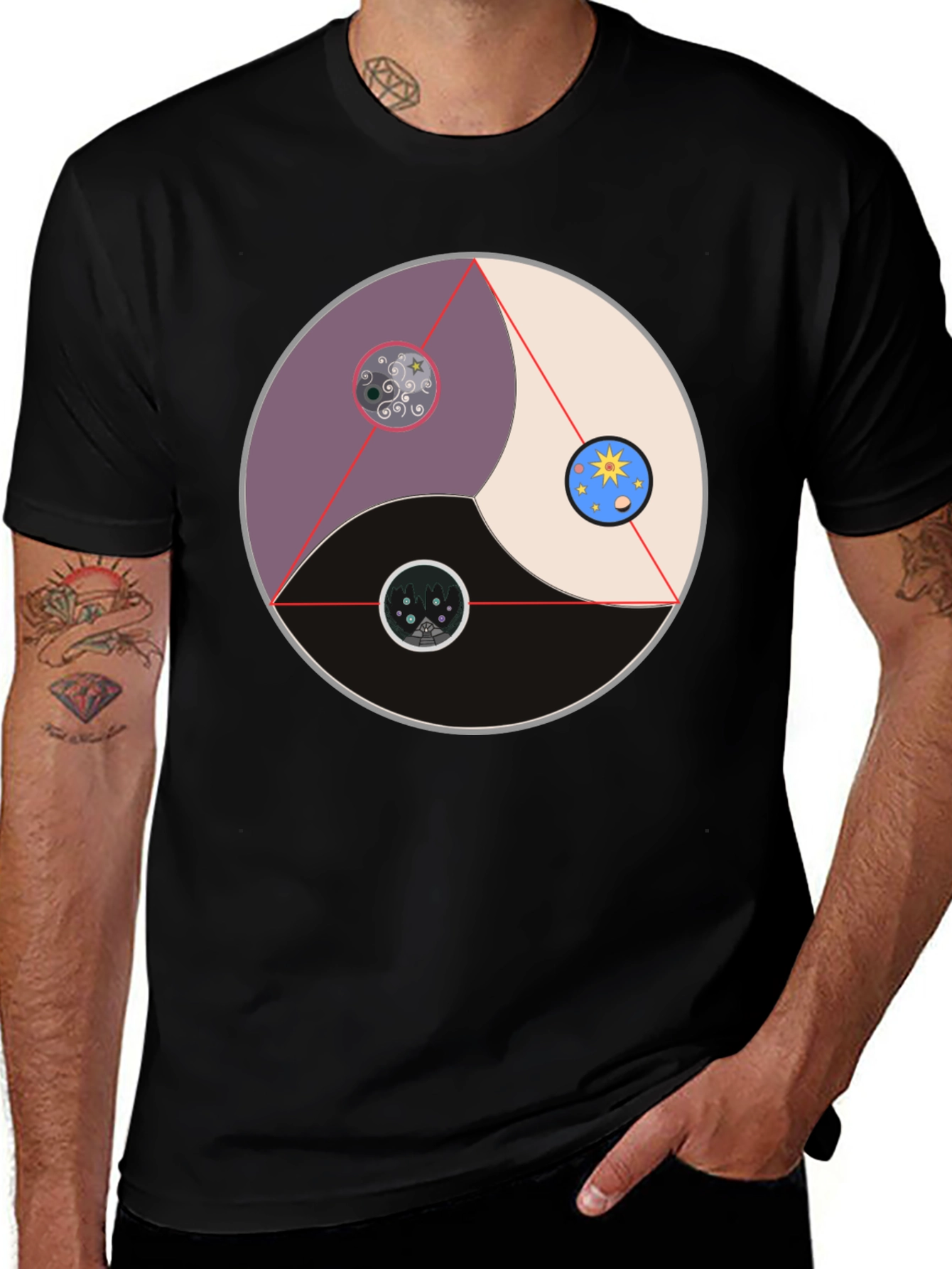 Variant 27 of Yin Yang Universe T-Shirt - Balance and Harmony