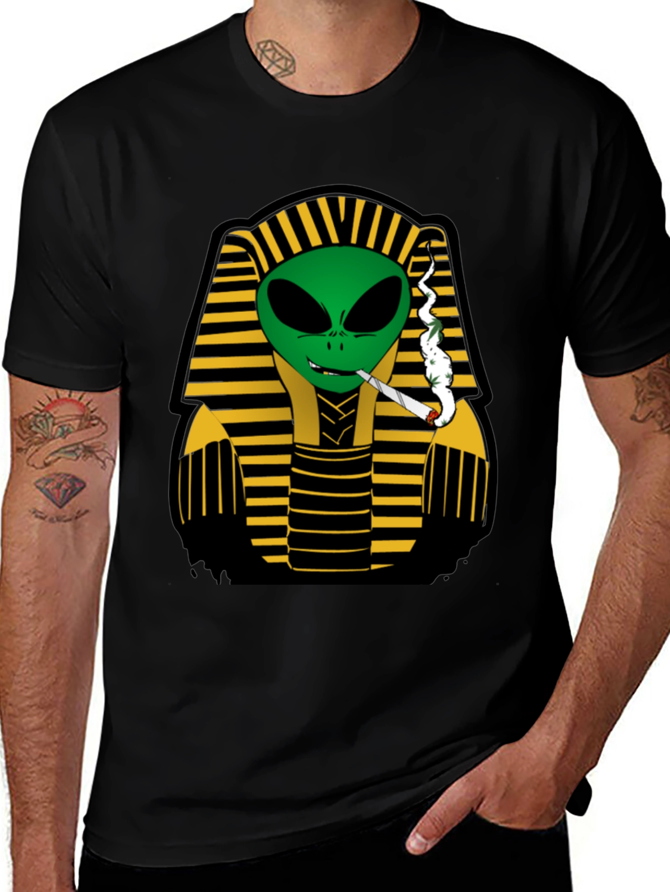 Variant 11 of Alien Pharaoh T-Shirt - Black