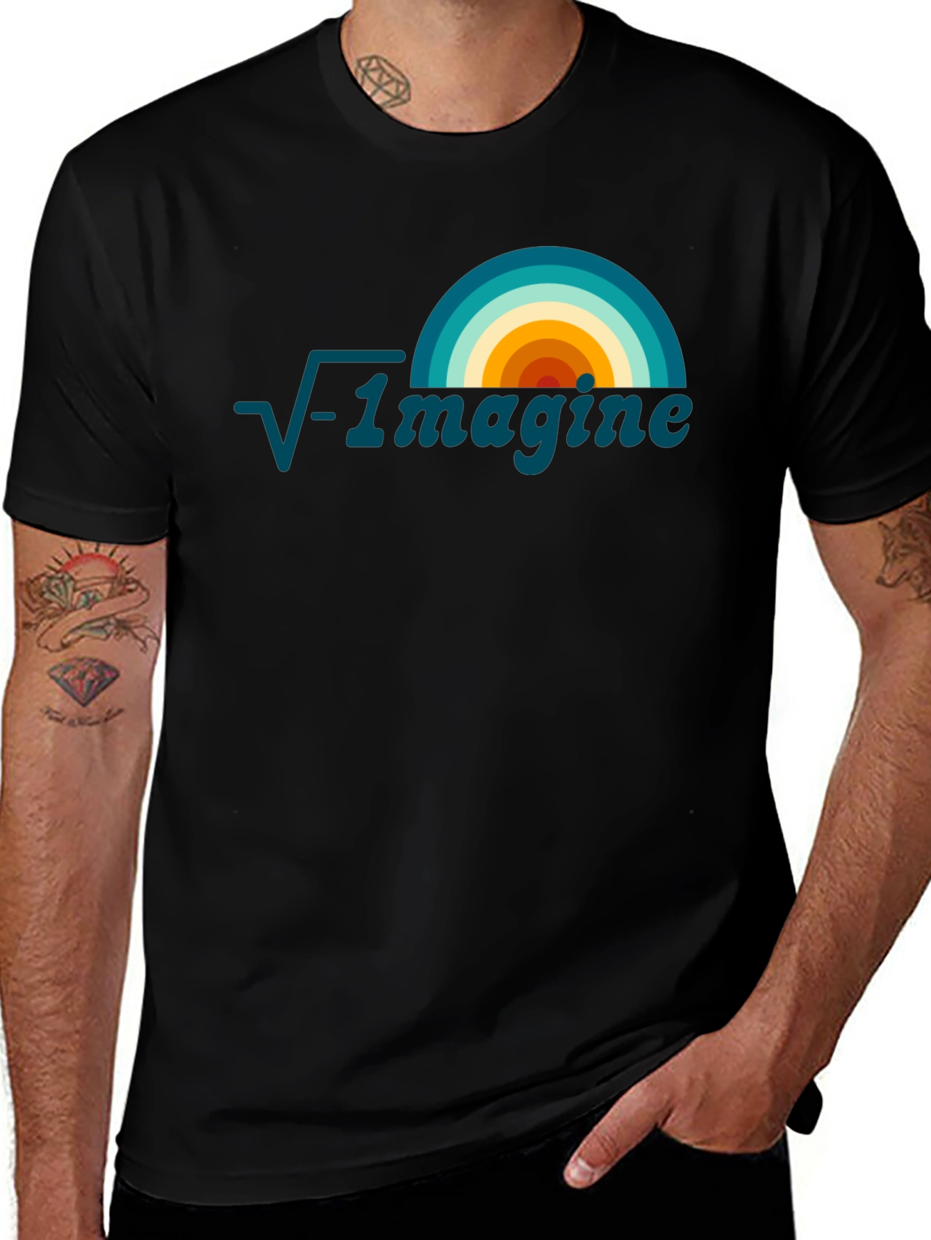 Variant 7 of Imagine Math T-Shirt: Unique Graphic Tee for Thinkers