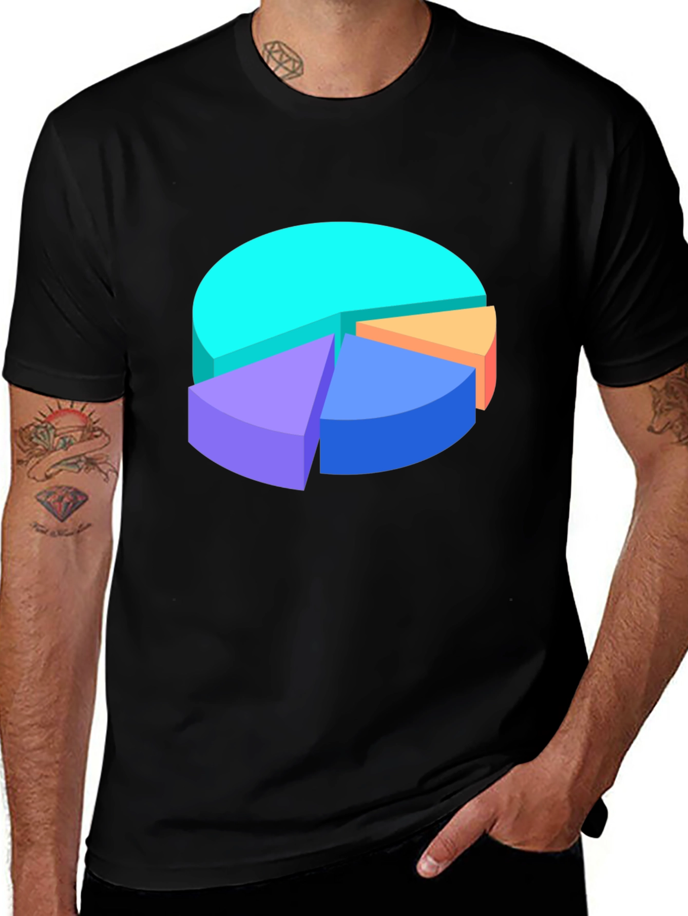 Pie Chart Graphic Tee - Data Visualization