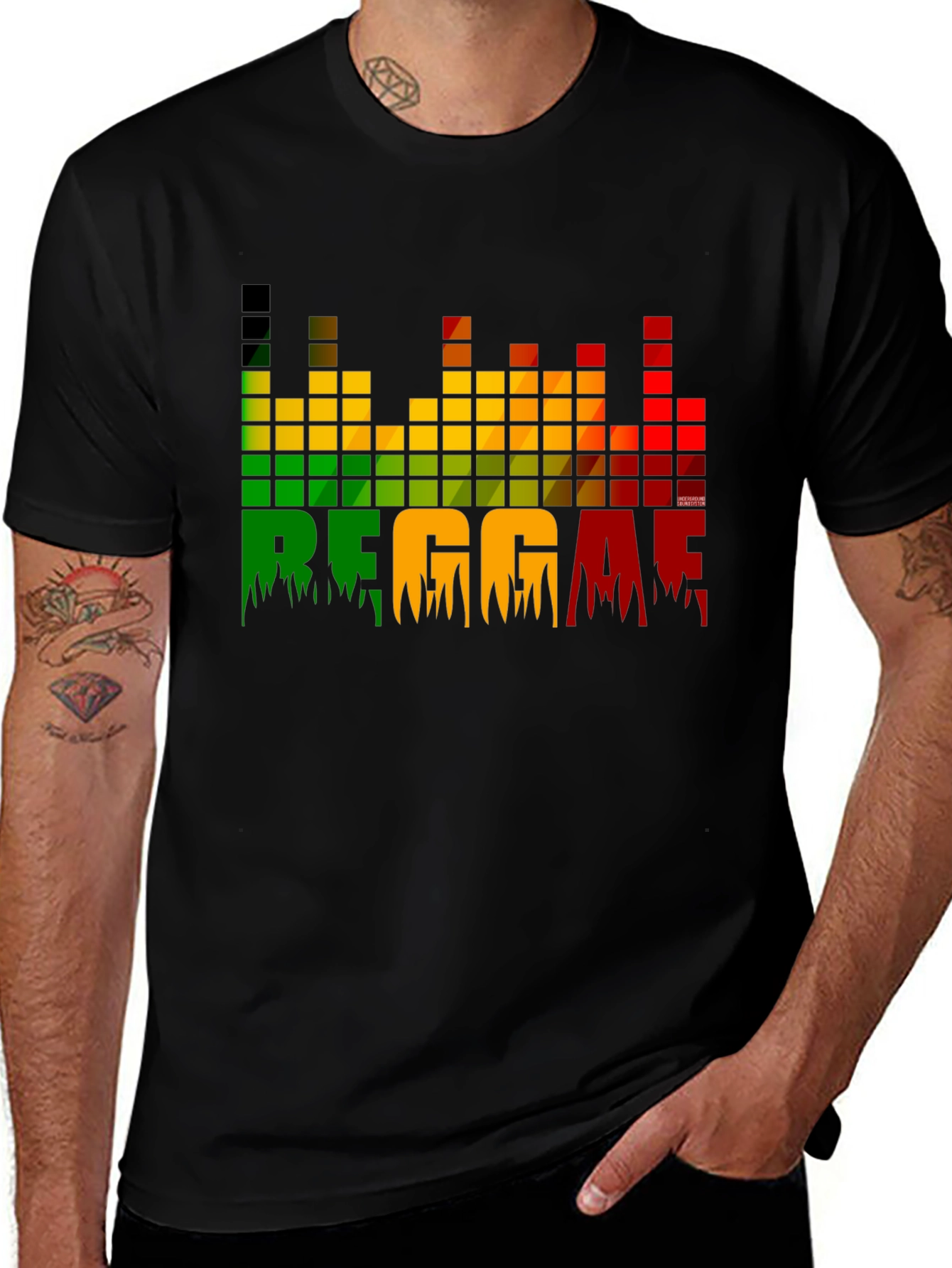 Variant 11 of Reggae Graphic Tee - Rasta Music Lover Shirt
