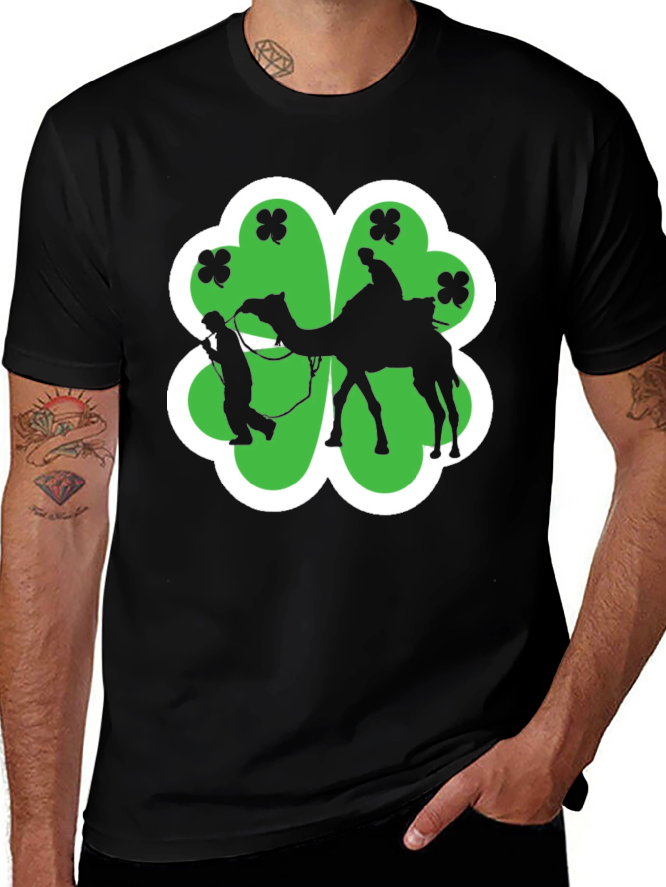 Variant 4 of Shamrock Camel Crewneck T-Shirt