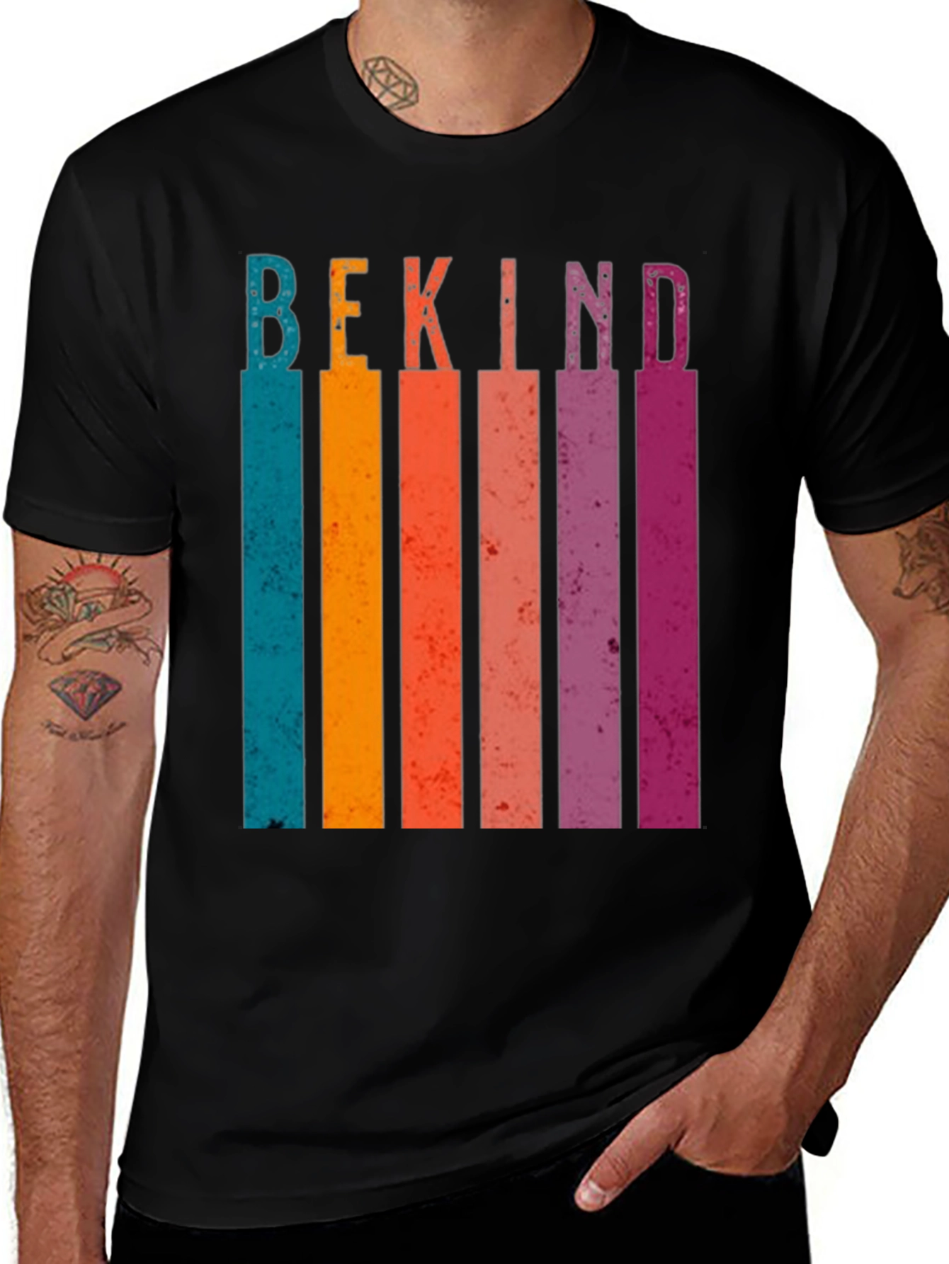 Variant 14 of Retro Be Kind Graphic Tee - Casual Comfort