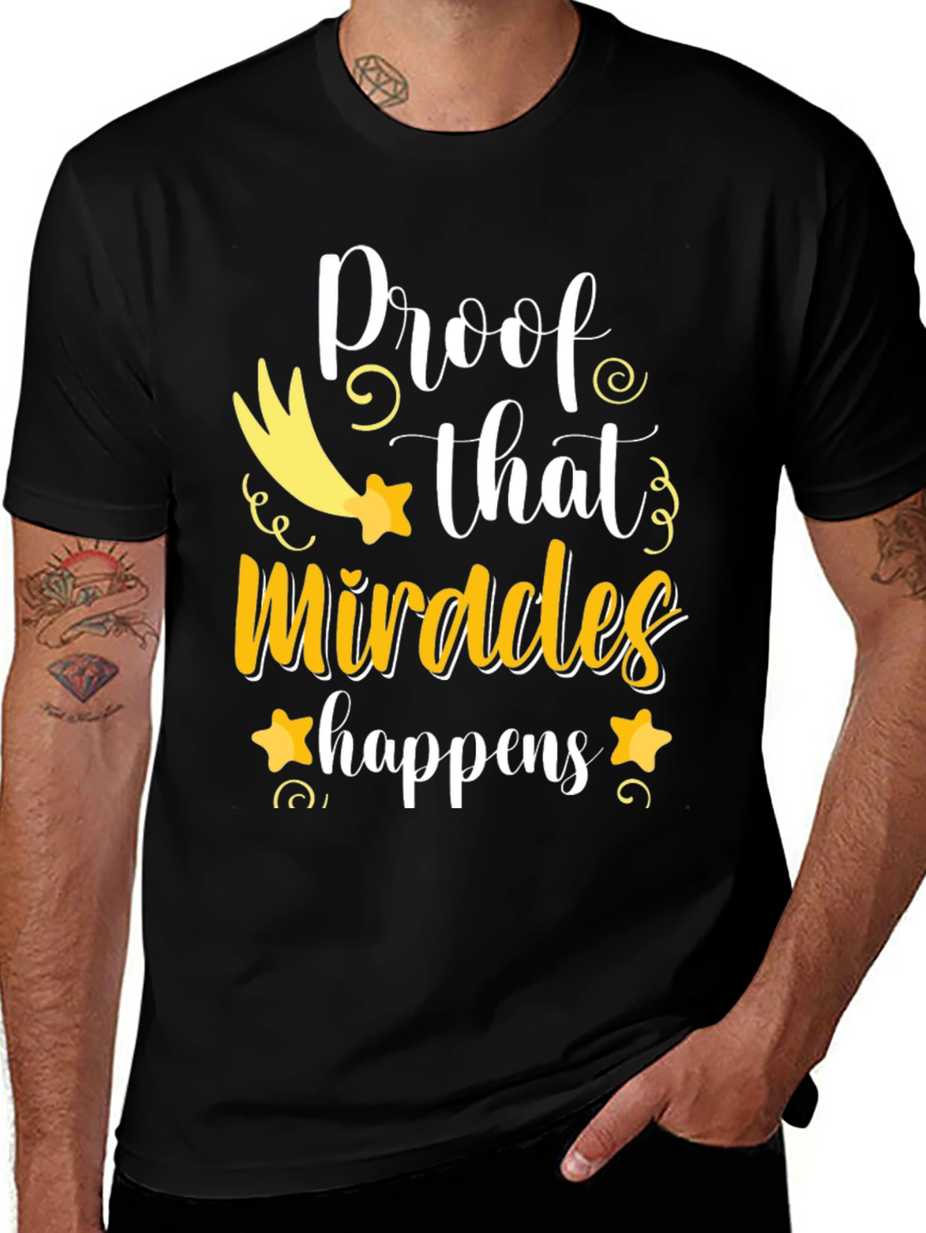 Miracles Happen T-Shirt - Positive Vibes