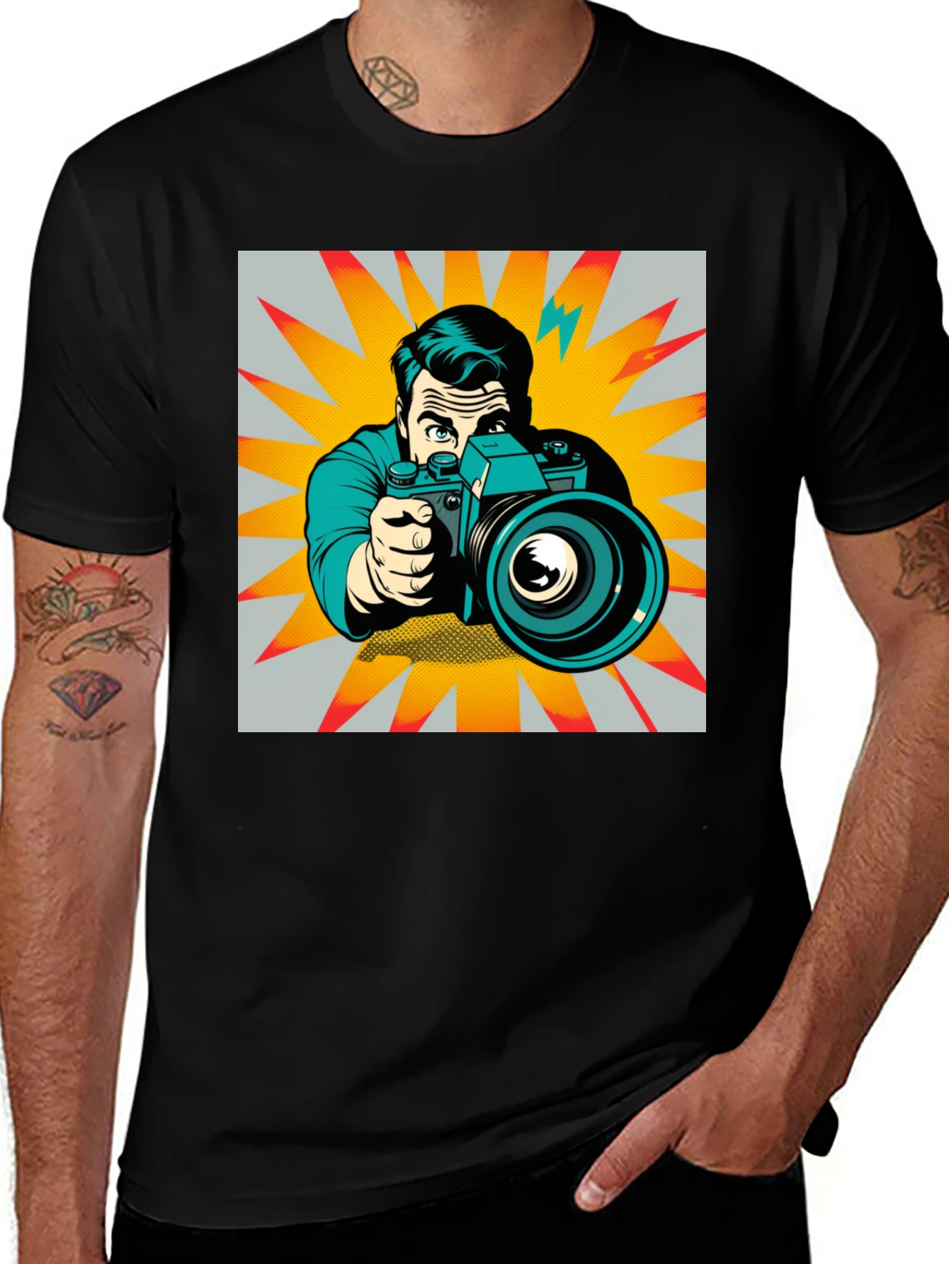 Variant 9 of Photographer Graphic Tee - Retro Camera Design T-Shirt