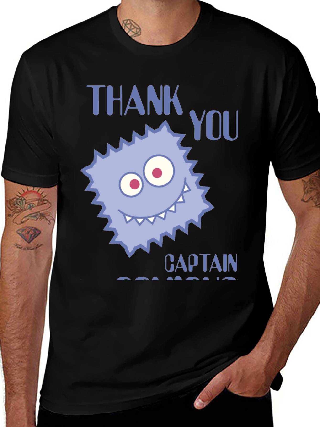 Thank You Captain Fuzzy Monster T-Shirt
