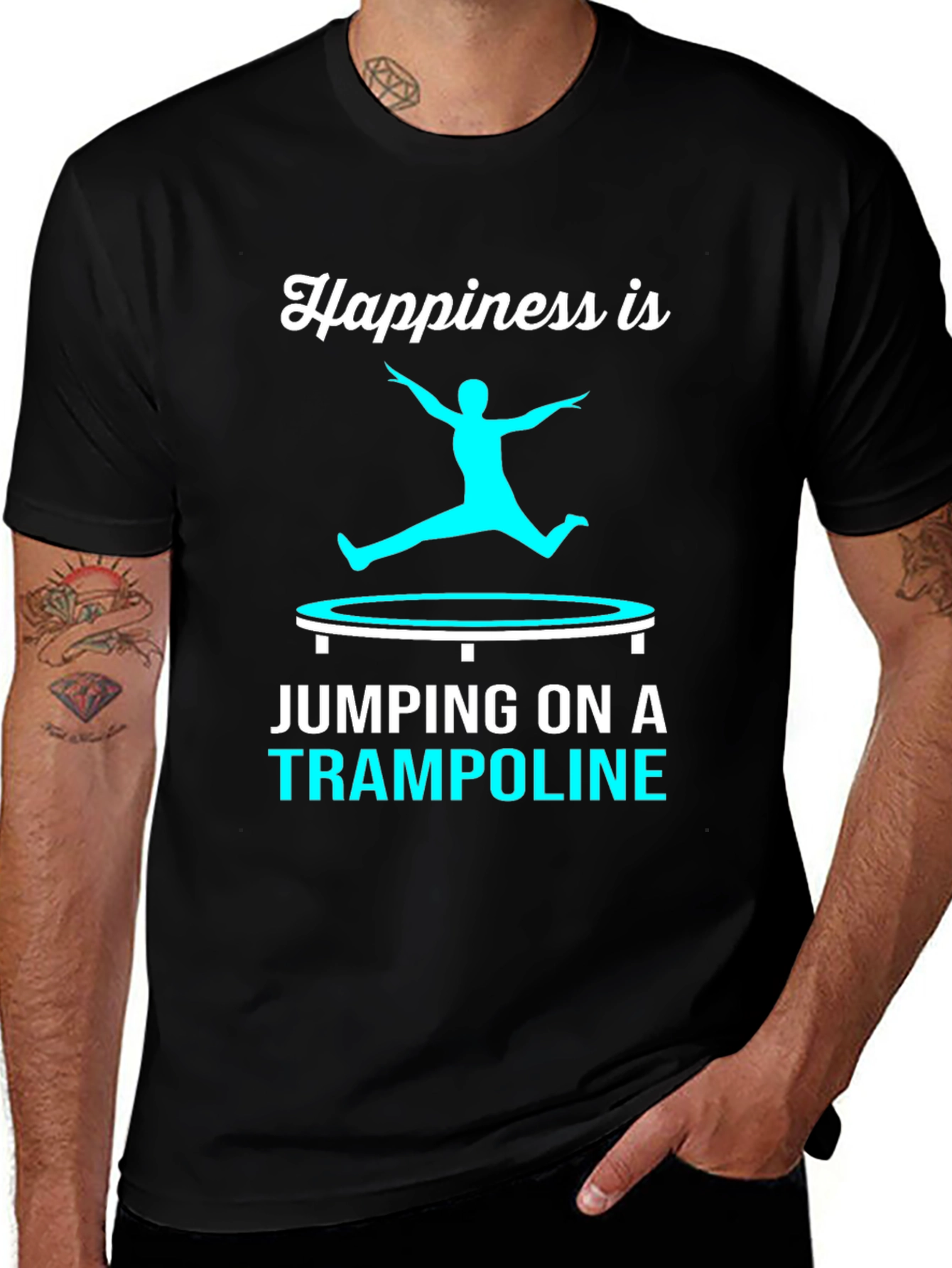 Variant 12 of Happiness is Trampoline T-Shirt