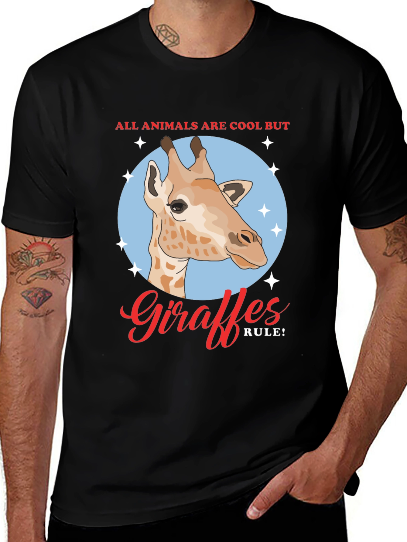 Variant 6 of Giraffe Rule! Men's Graphic T-Shirt