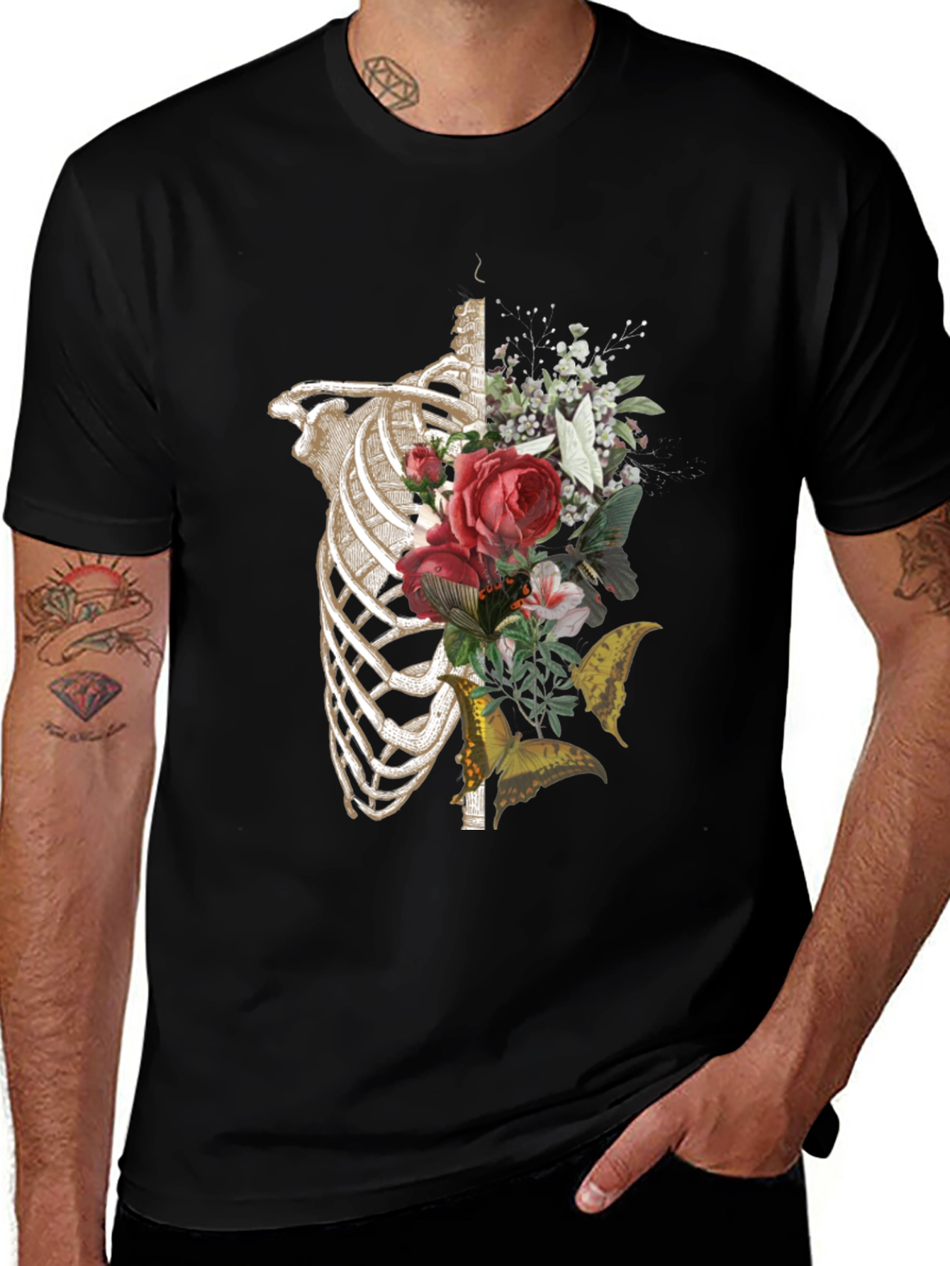 Floral Rib Cage Graphic Tee